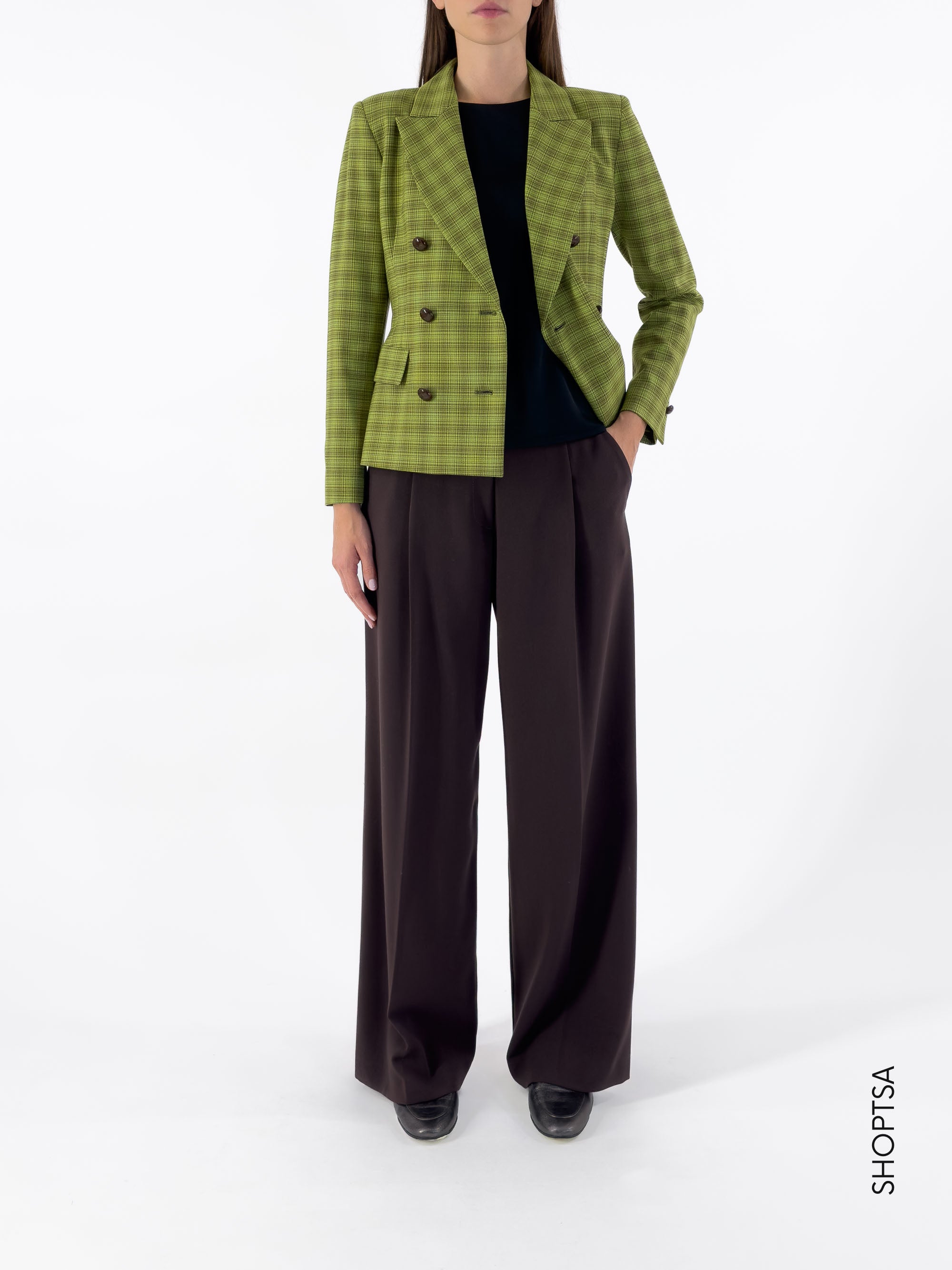 EXOTIC checked blazer - EMME Marella