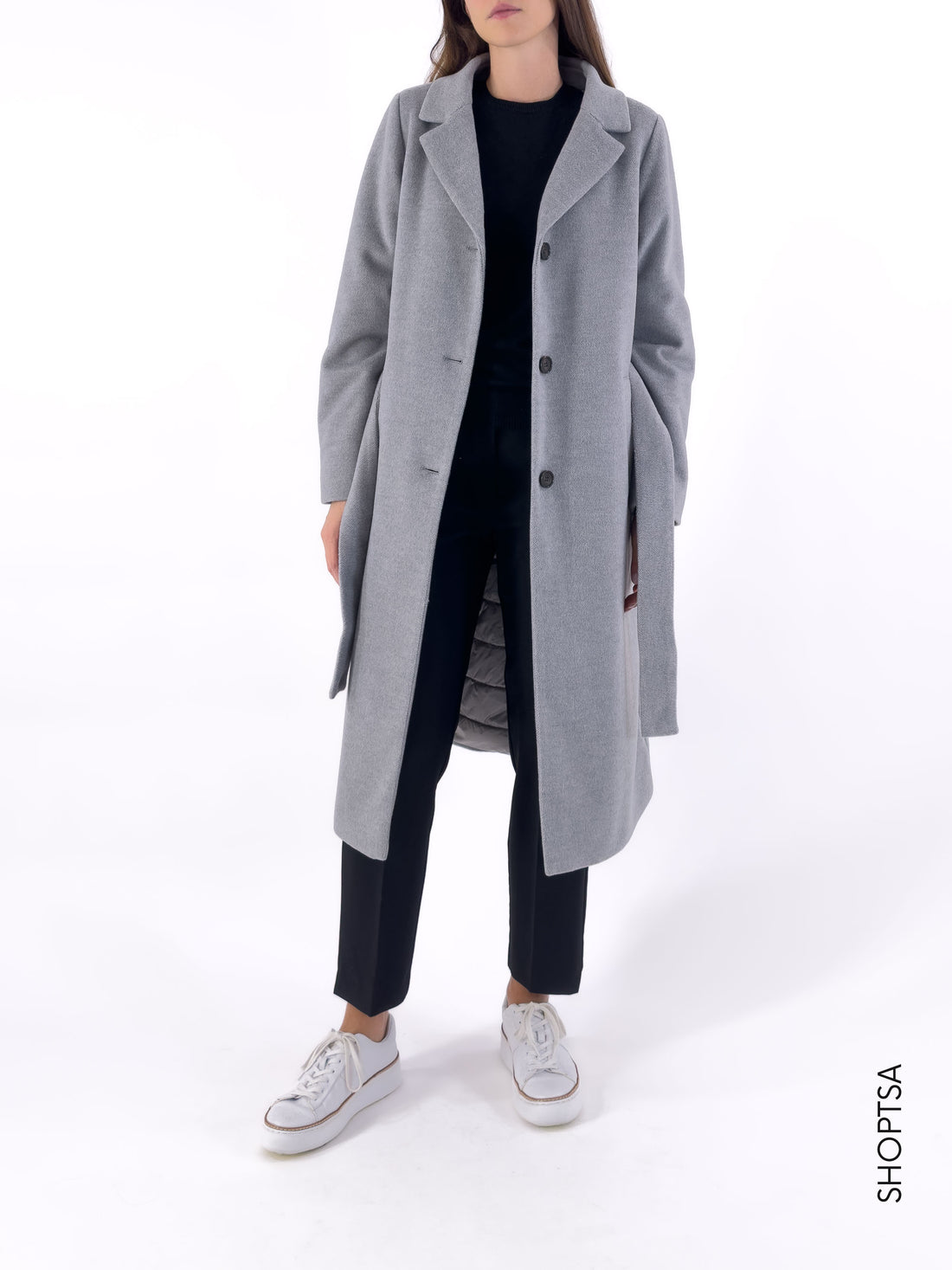 Gray coat with BORBONA insert - EMME Marella