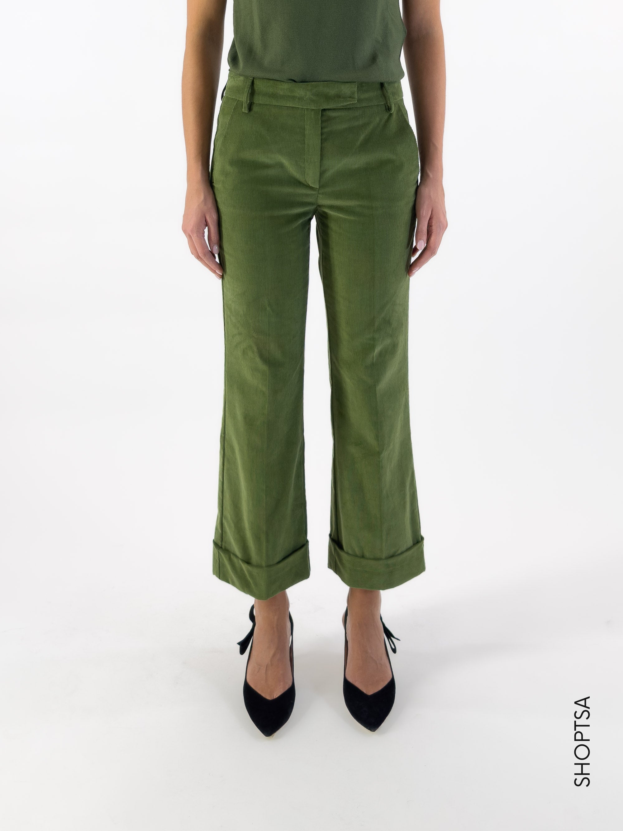 GHINEA striped velvet trousers - EMME Marella