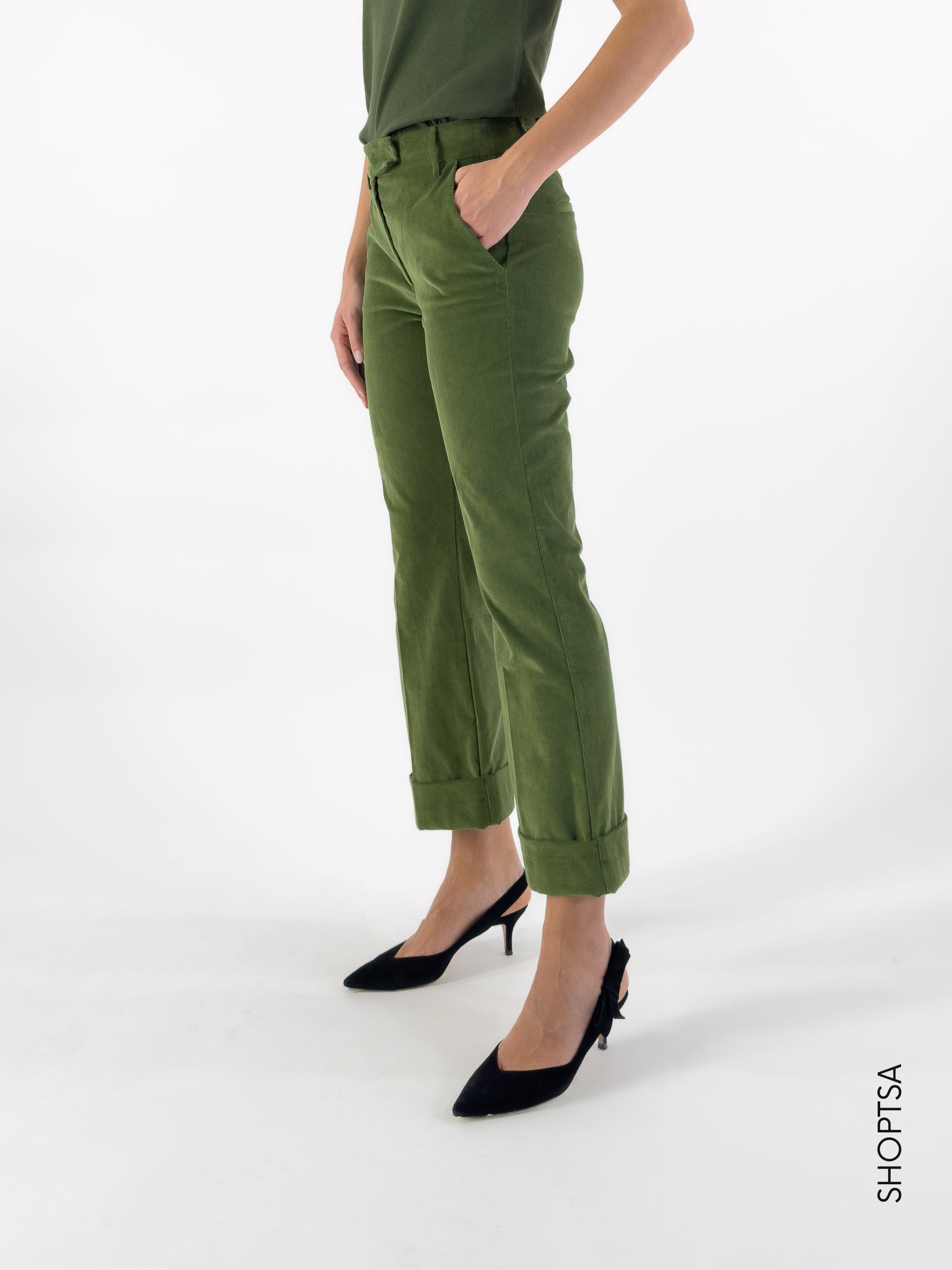 GHINEA striped velvet trousers - EMME Marella