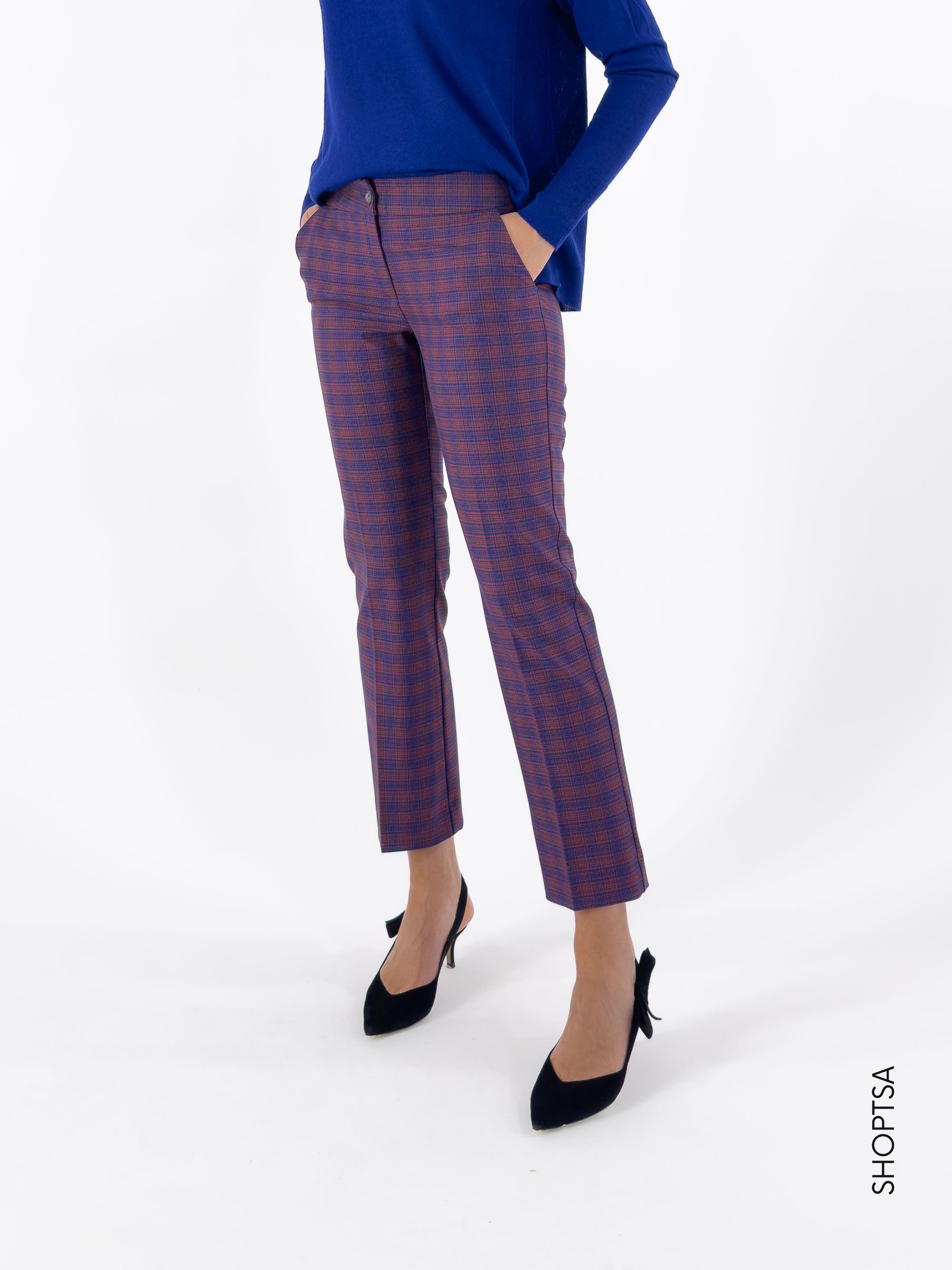 Pantalone quadretti sigaretta - EMME Marella