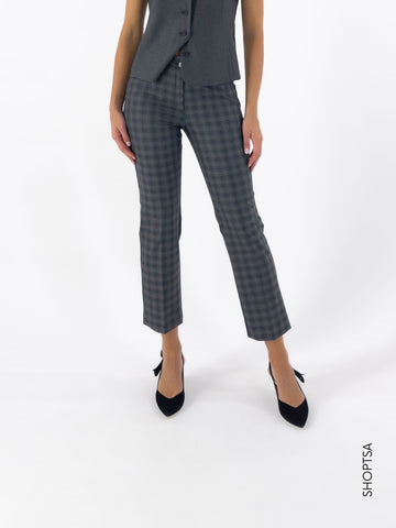 Pantalone quadretti sigaretta - EMME Marella