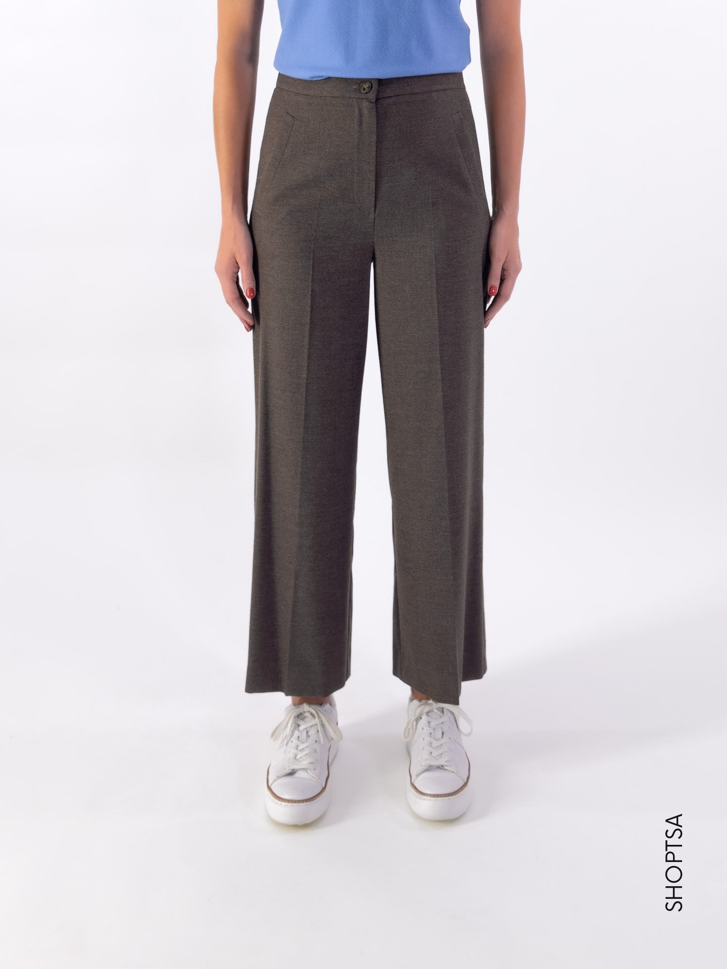 Flannel trousers with TITANO elastic - EMME Marella