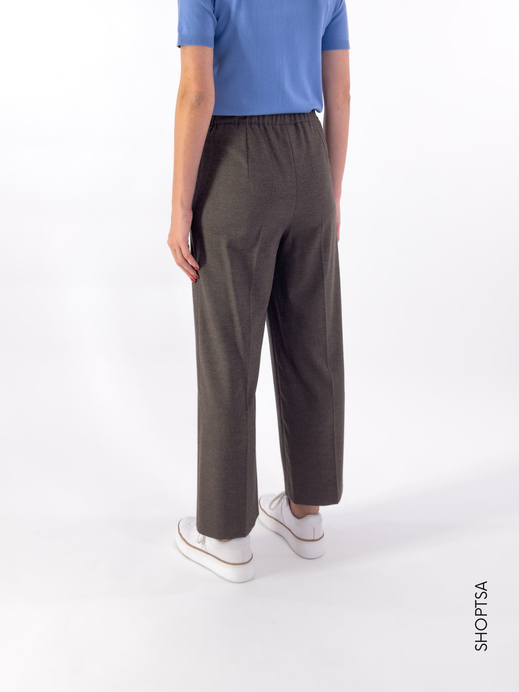 Flannel trousers with TITANO elastic - EMME Marella