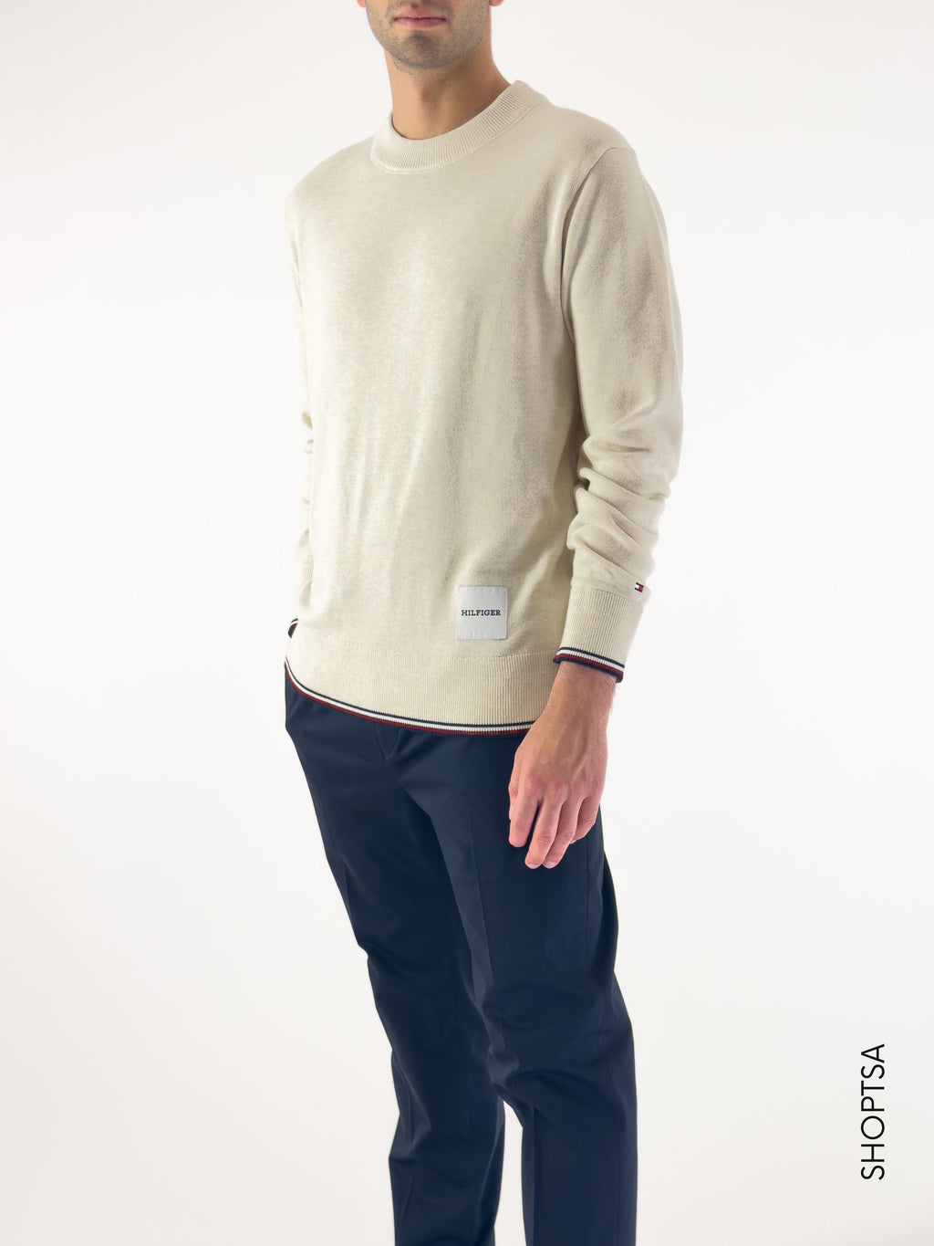 Pullover monotype misto seta - Tommy Hilfiger - Tommy Hilfiger - shopTSa