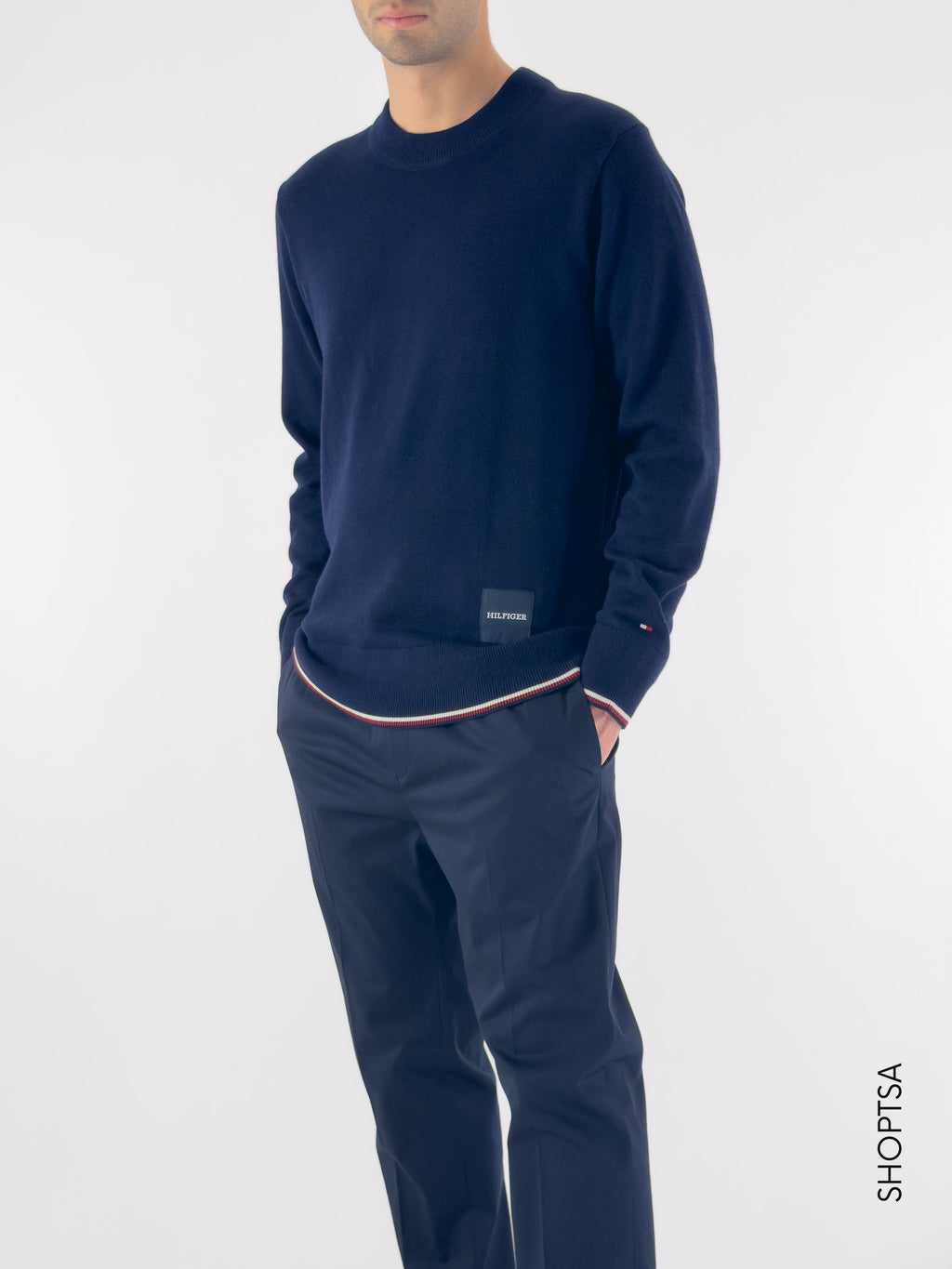 Pullover monotype misto seta - Tommy Hilfiger - Tommy Hilfiger - shopTSa