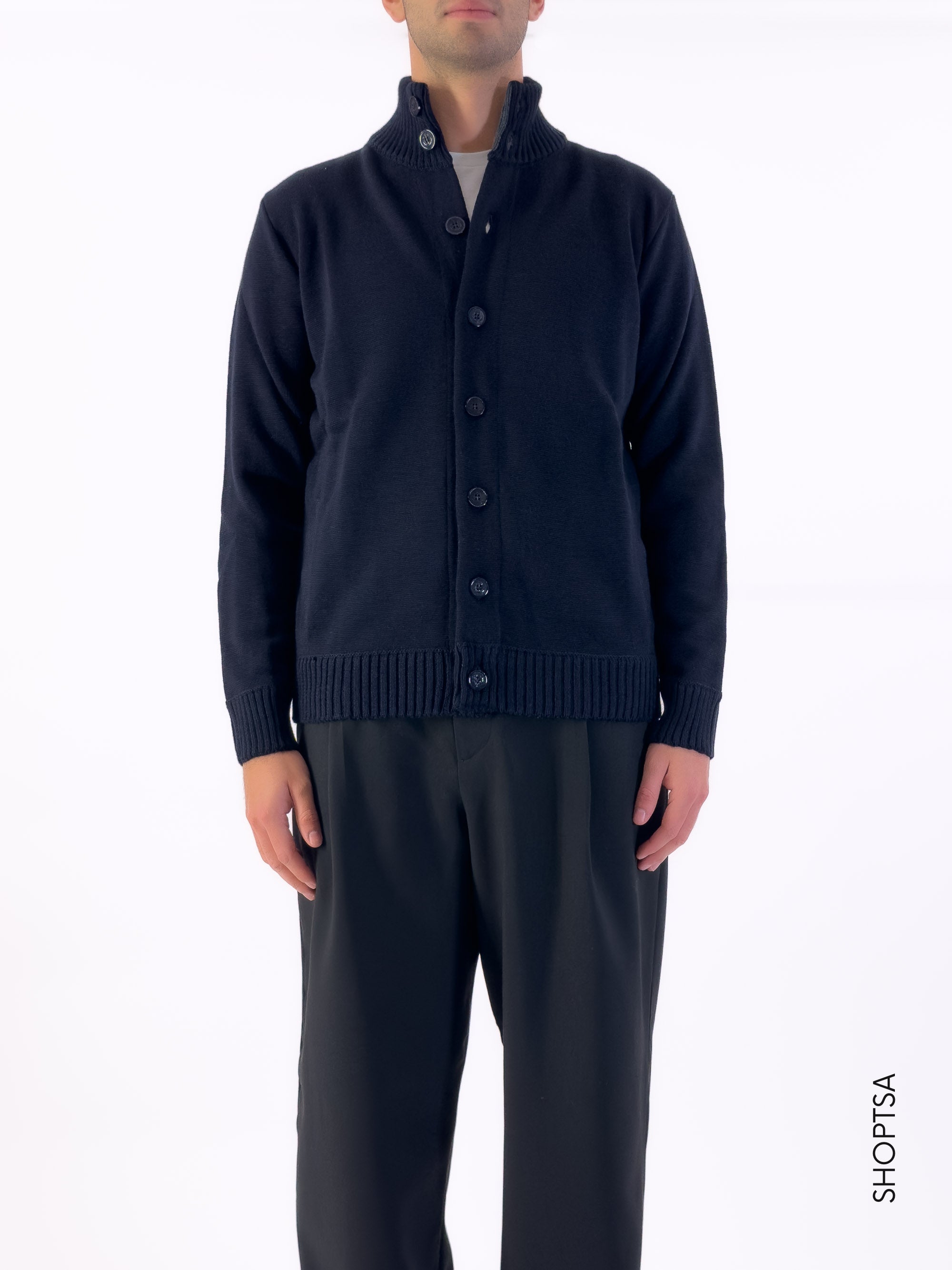 Giacca cardigan in lana con bottoni