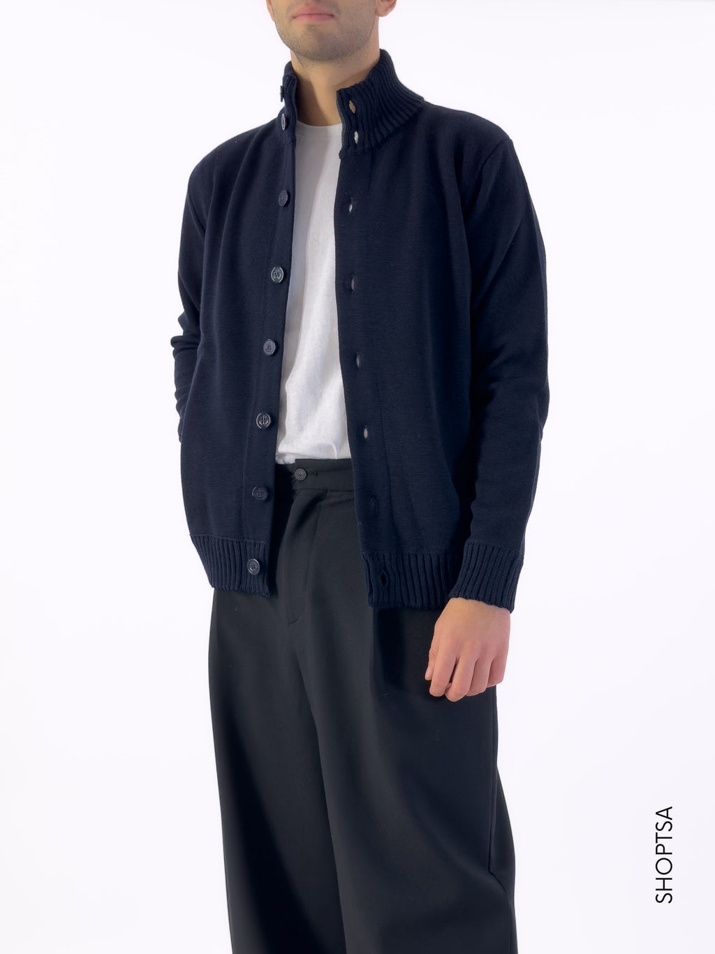 Giacca cardigan in lana con bottoni