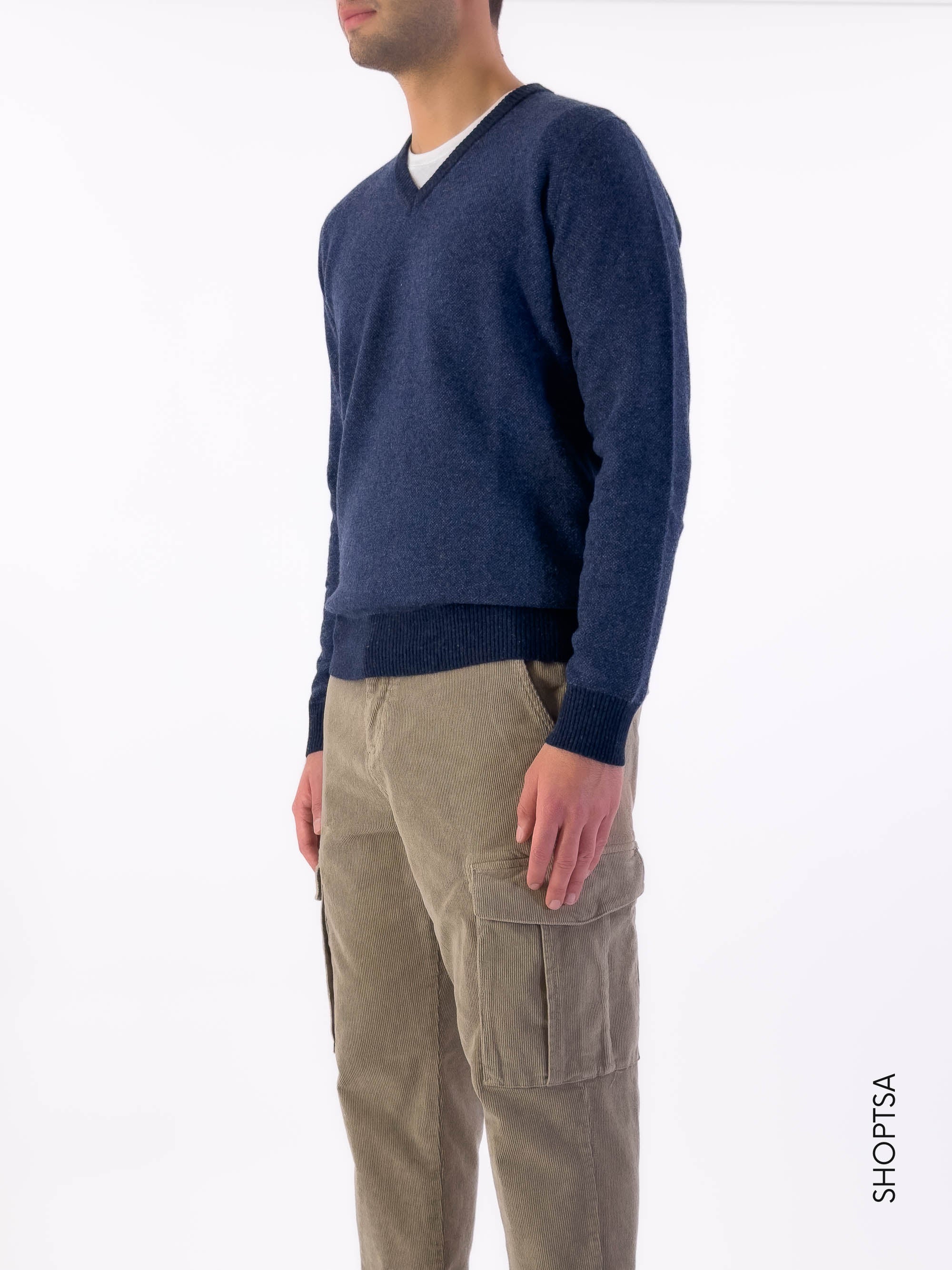 Maglione scollatura V in lana - BLAME