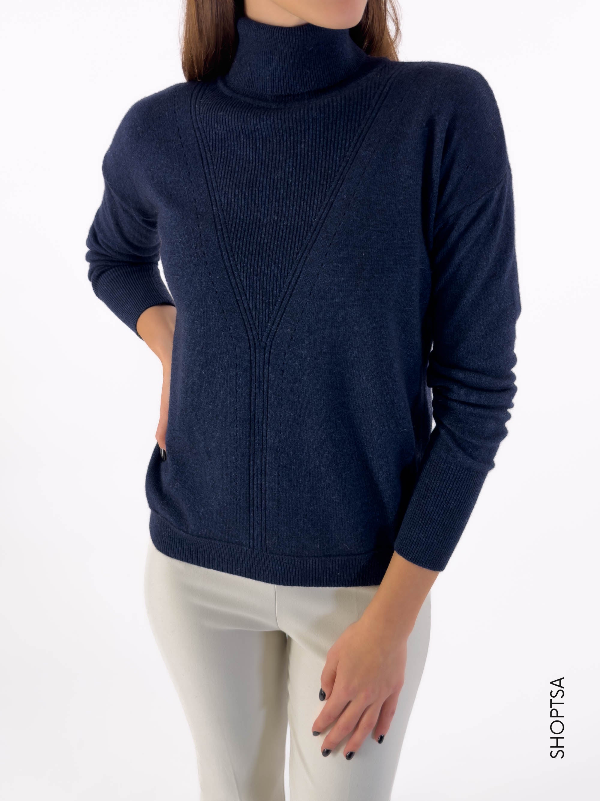 Premium wool and cashmere turtleneck
