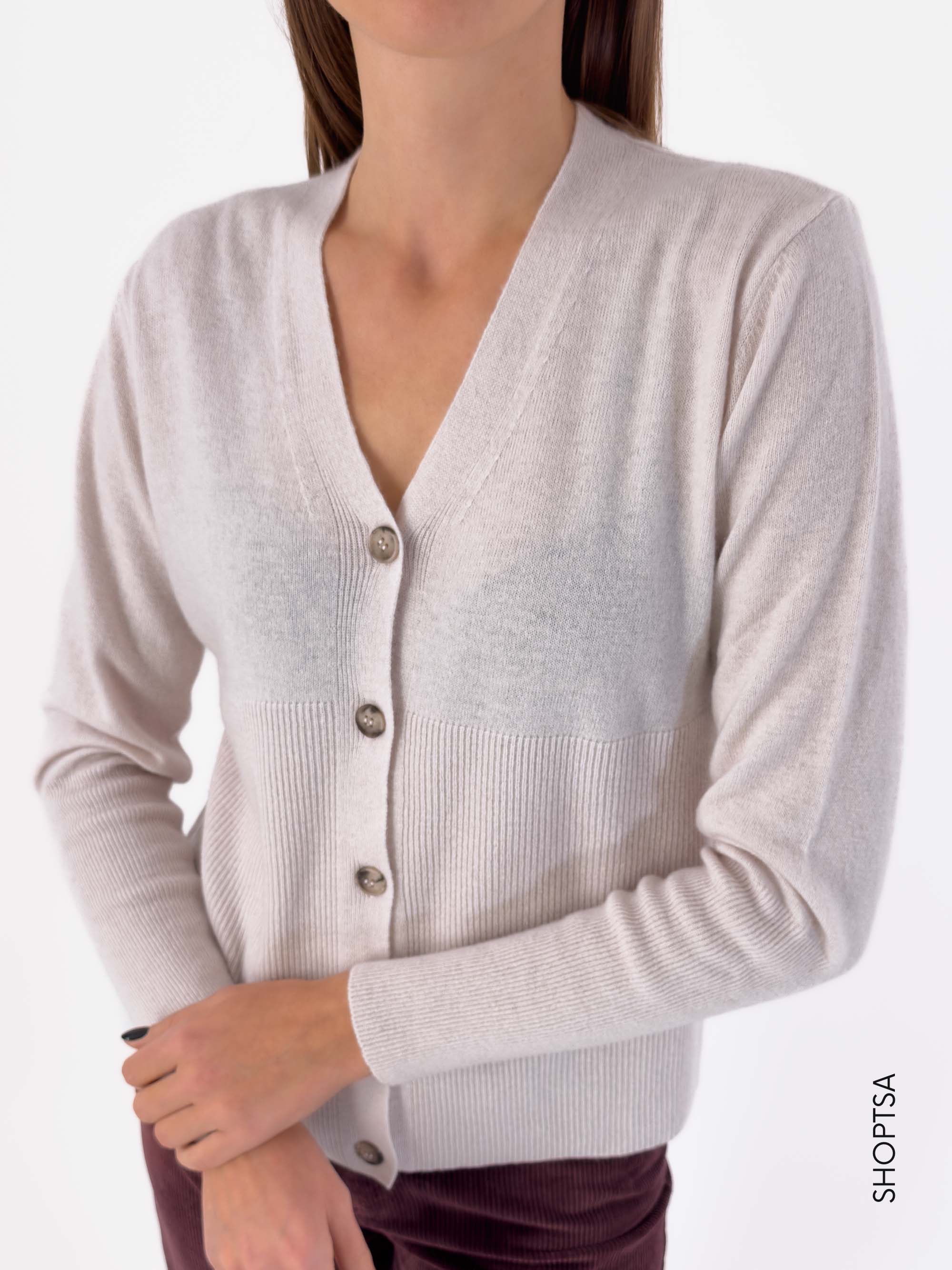 Premium wool and cashmere cardigan