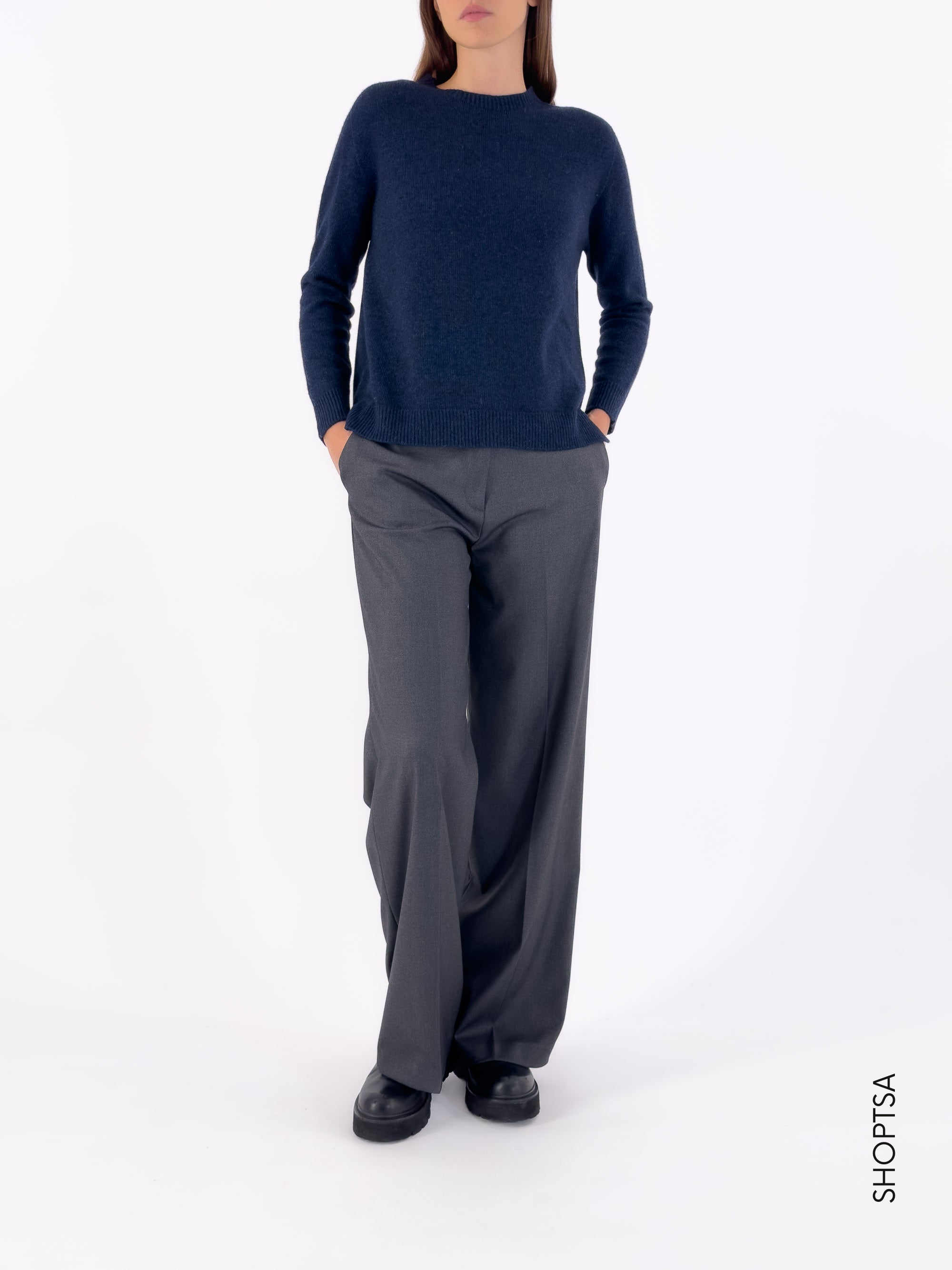 Maglia boxy in lana e cashmere 40204