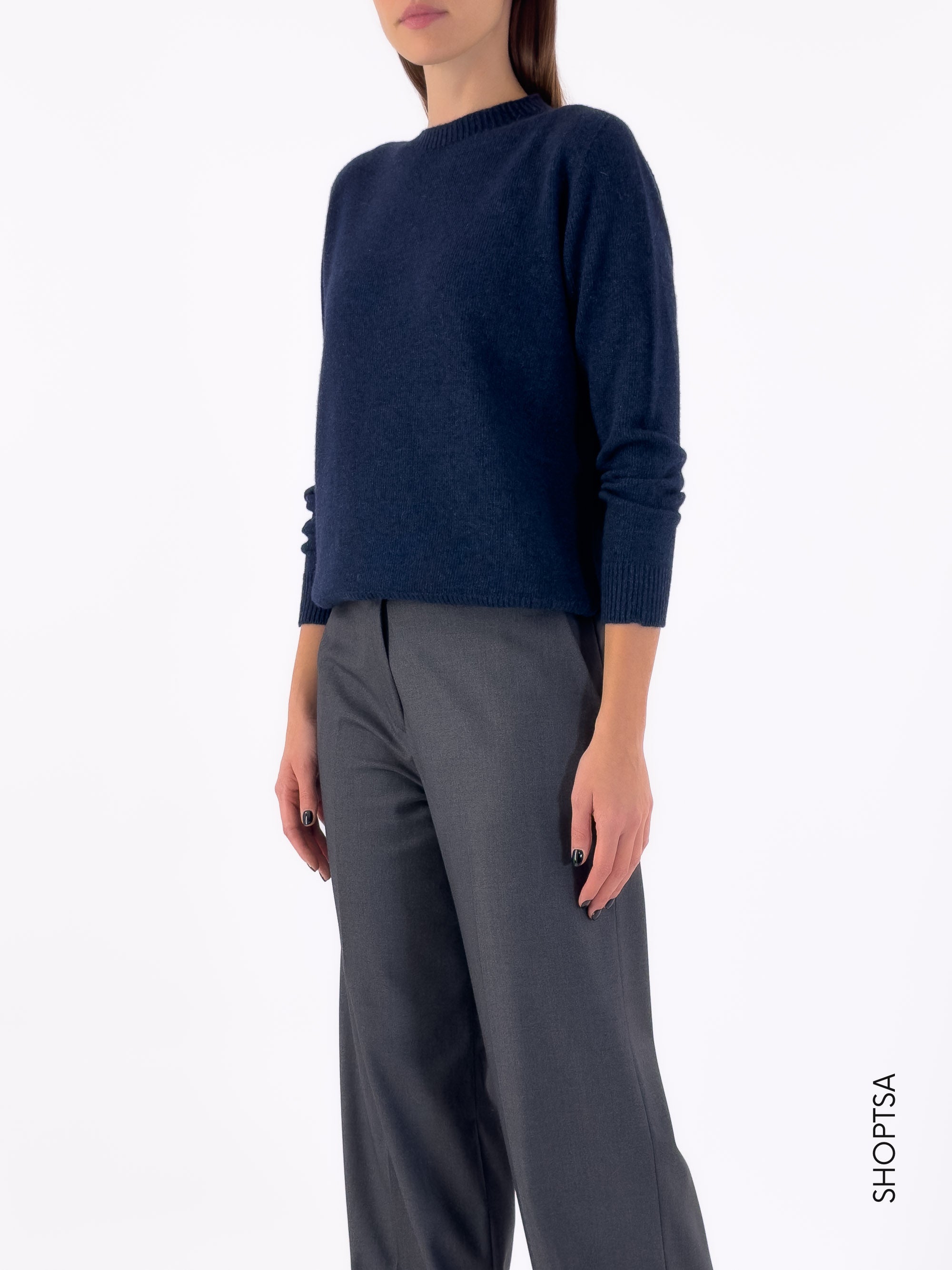 Maglia boxy in lana e cashmere 40204