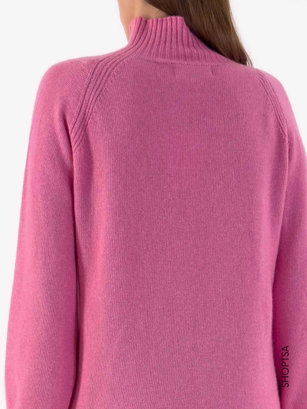 Crater neck sweater in merino wool