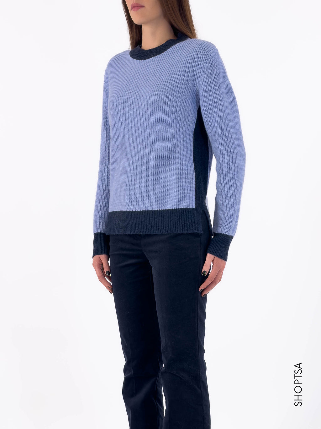 Maglione in lana bicolore 40214