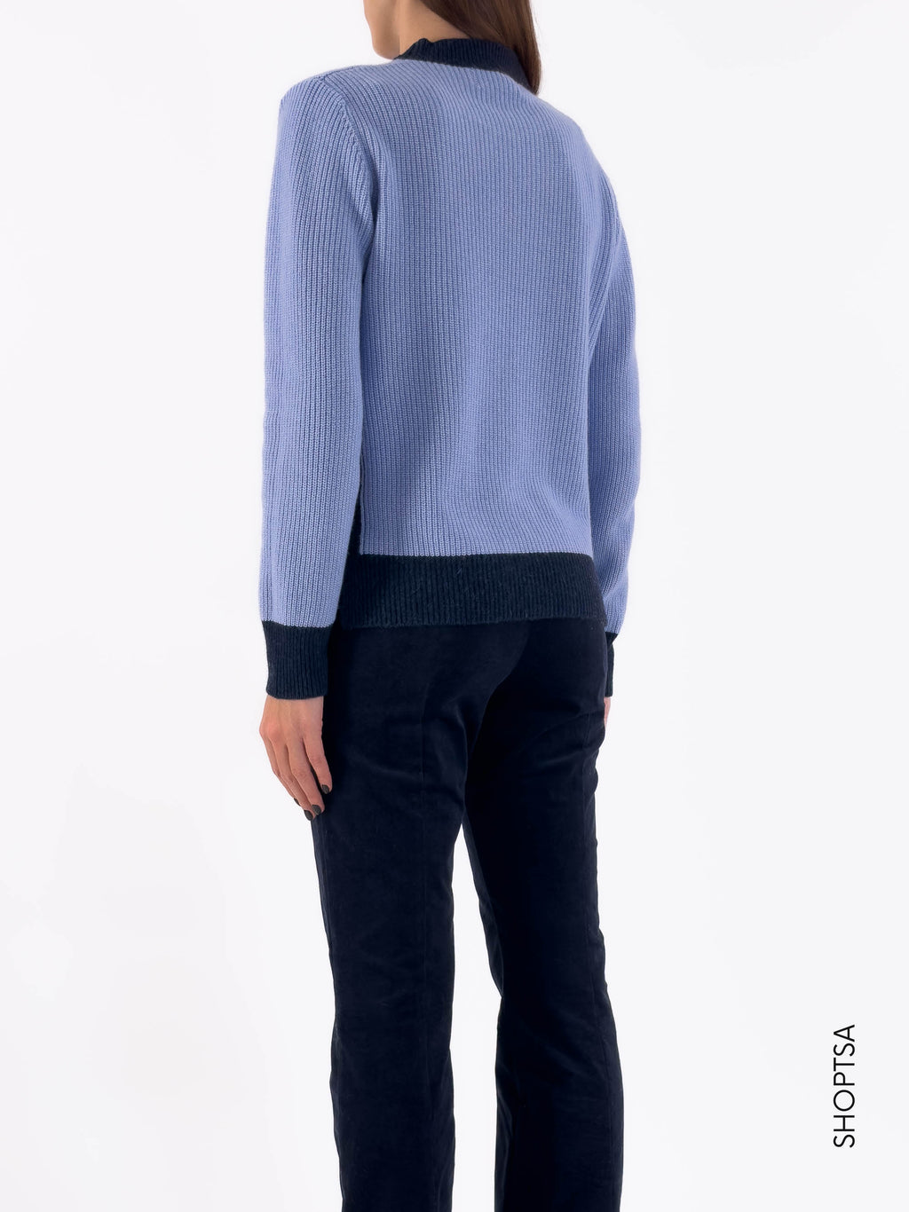 Maglione in lana bicolore 40214