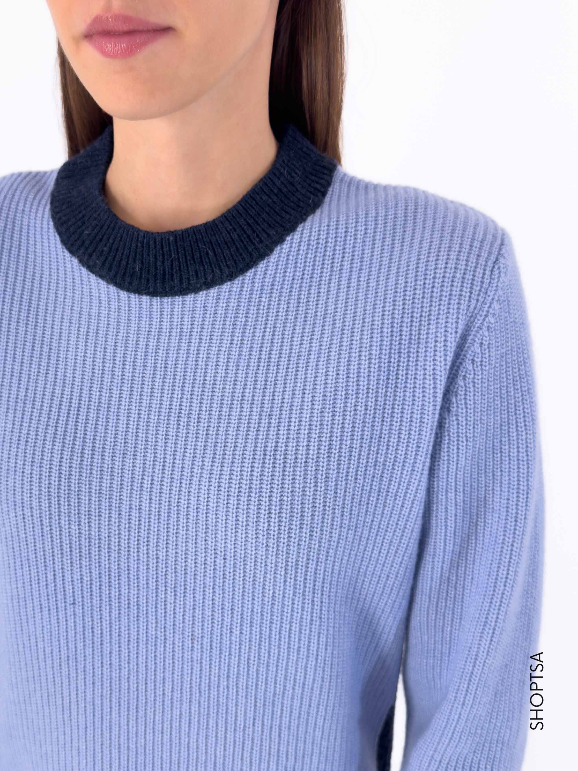 Maglione in lana bicolore 40214