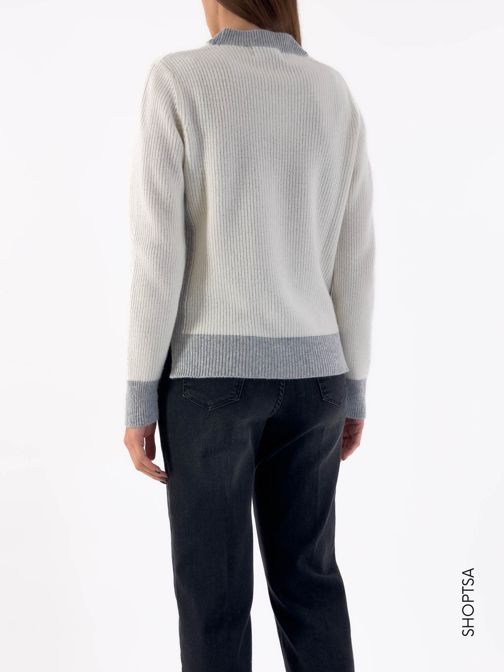 Maglione in lana bicolore 40214