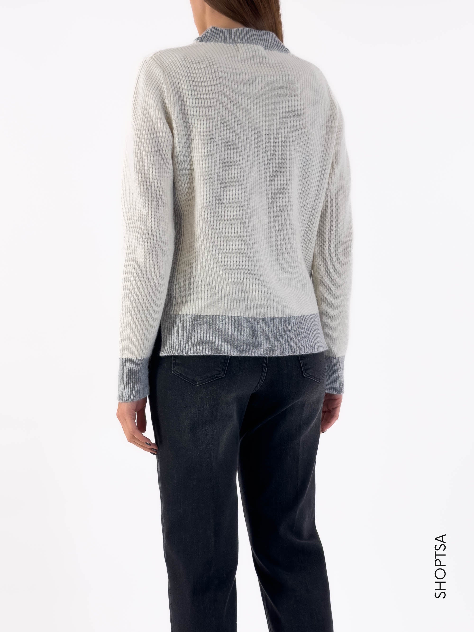 Maglione in lana bicolore 40214