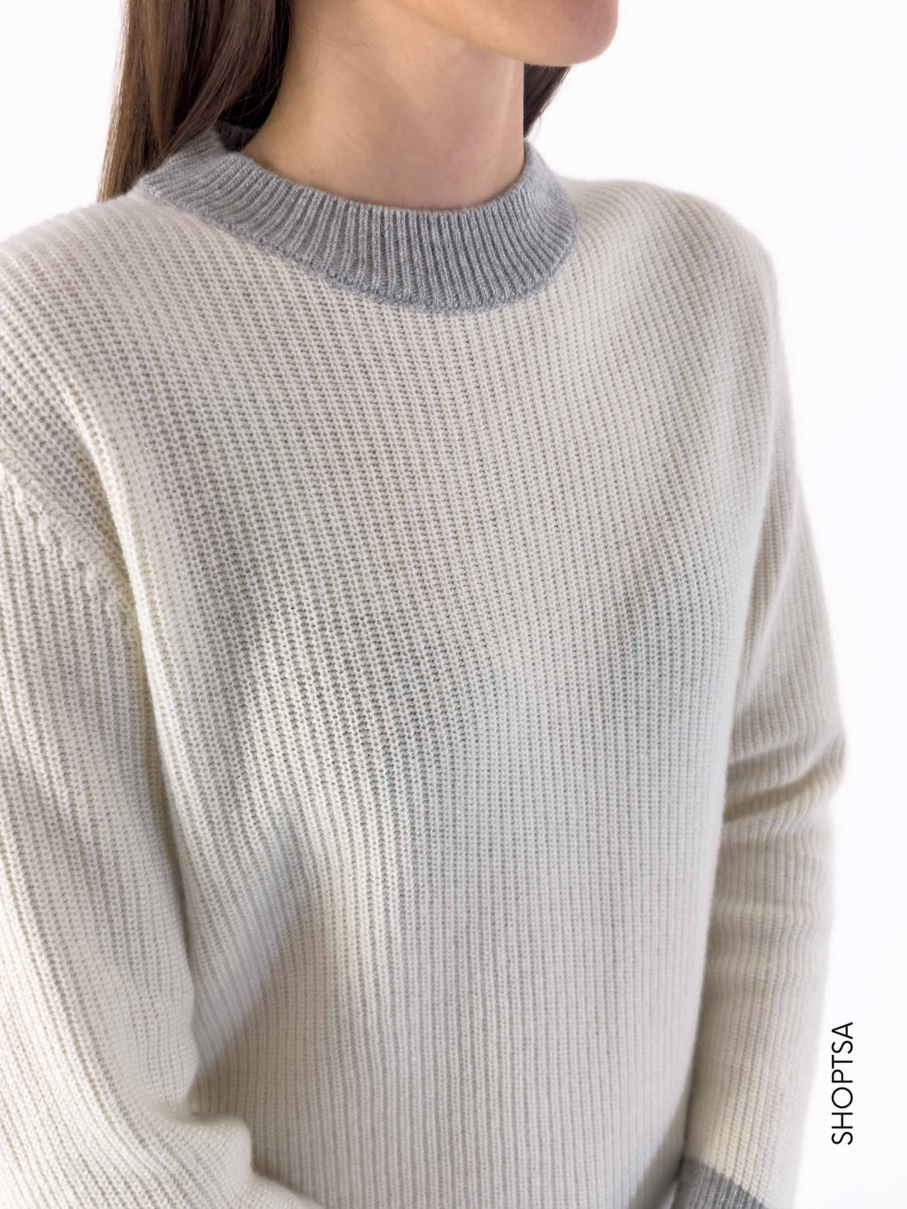 Maglione in lana bicolore 40214