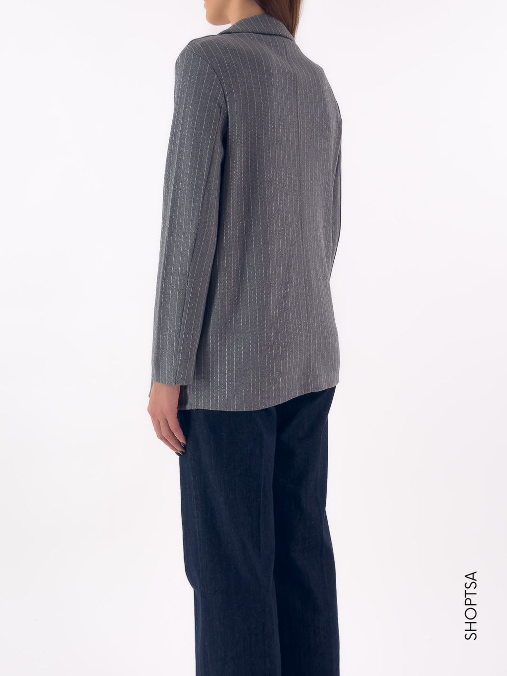 Blazer in felpa gessato DL69GA