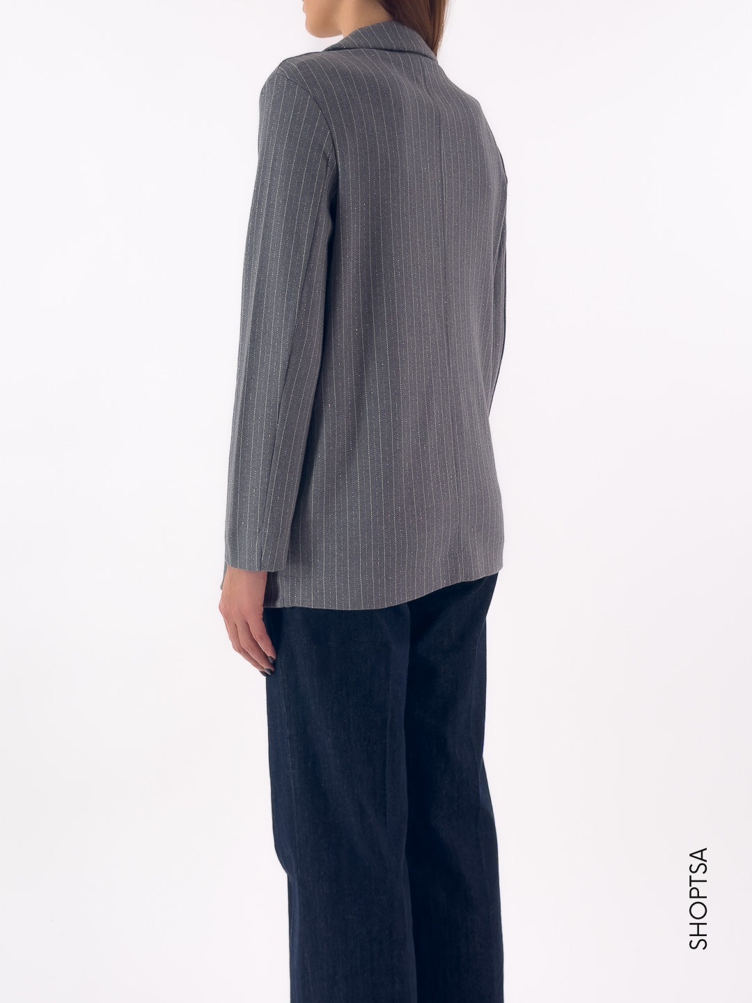 Blazer in felpa gessato DL69GA