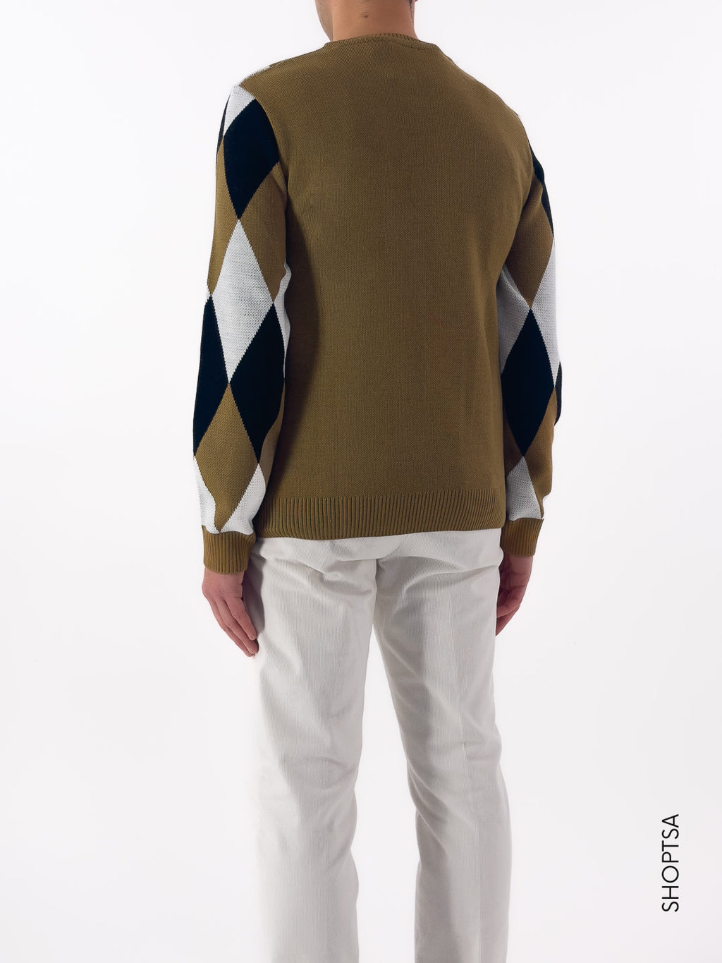 Maglione girocollo a rombi