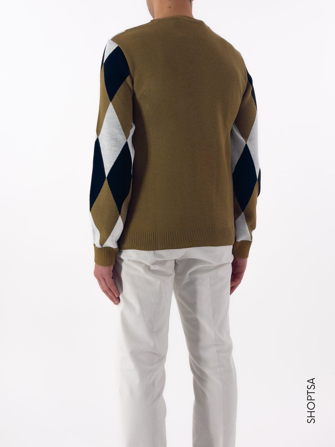 Maglione girocollo a rombi