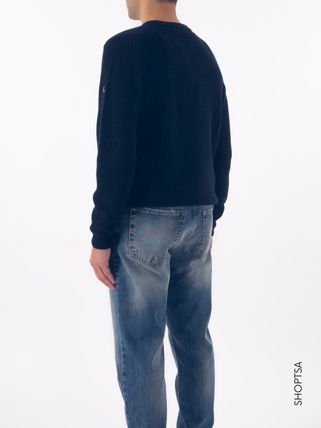 Maglione costa inglese lana merinos