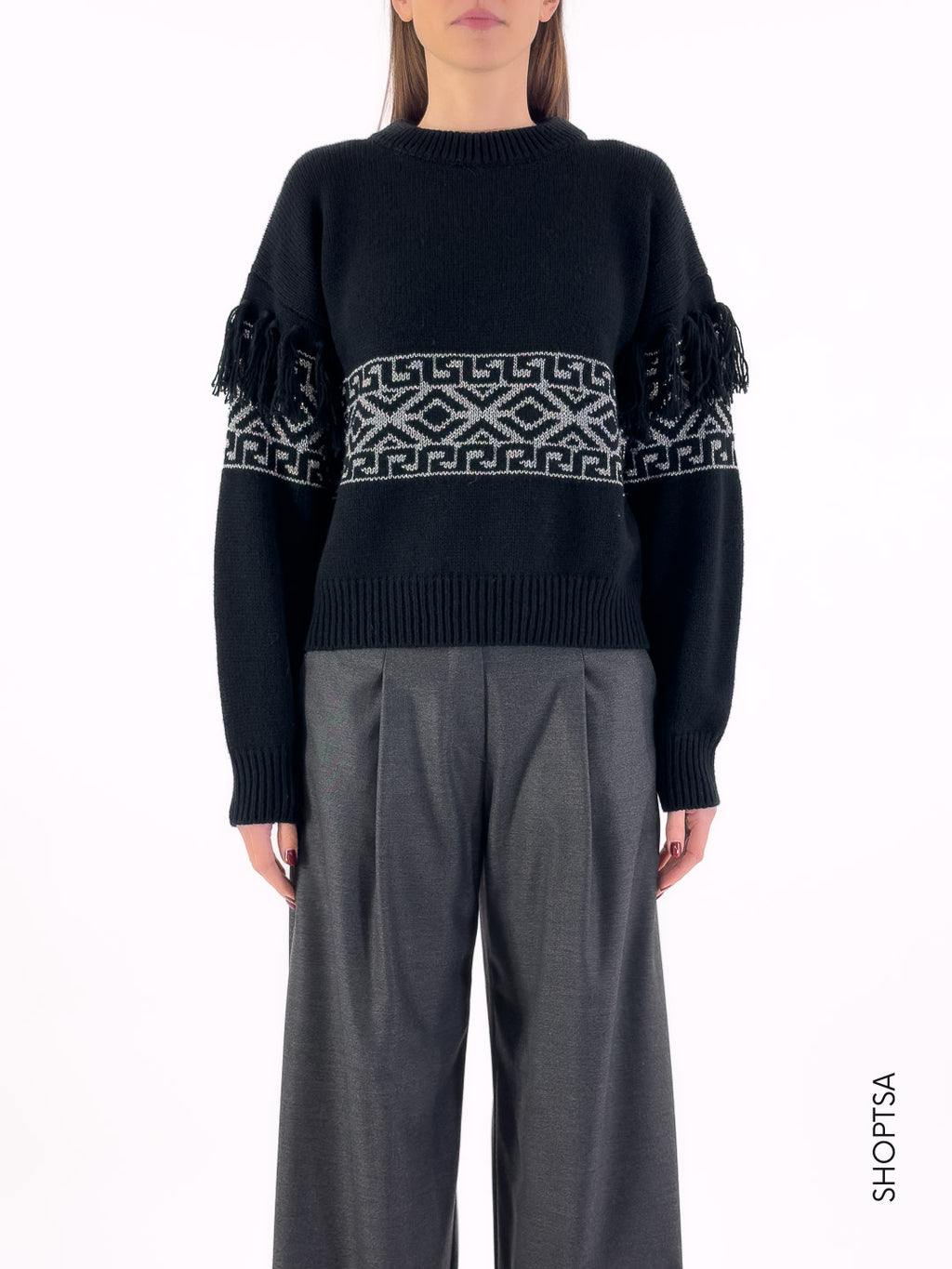 Maglione frange 55140r - ViCOLO