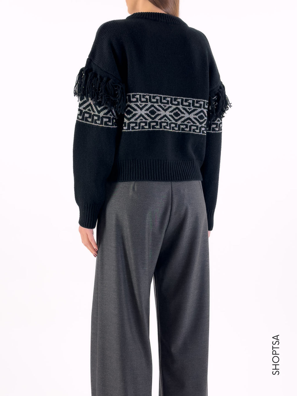 Maglione frange 55140r - ViCOLO