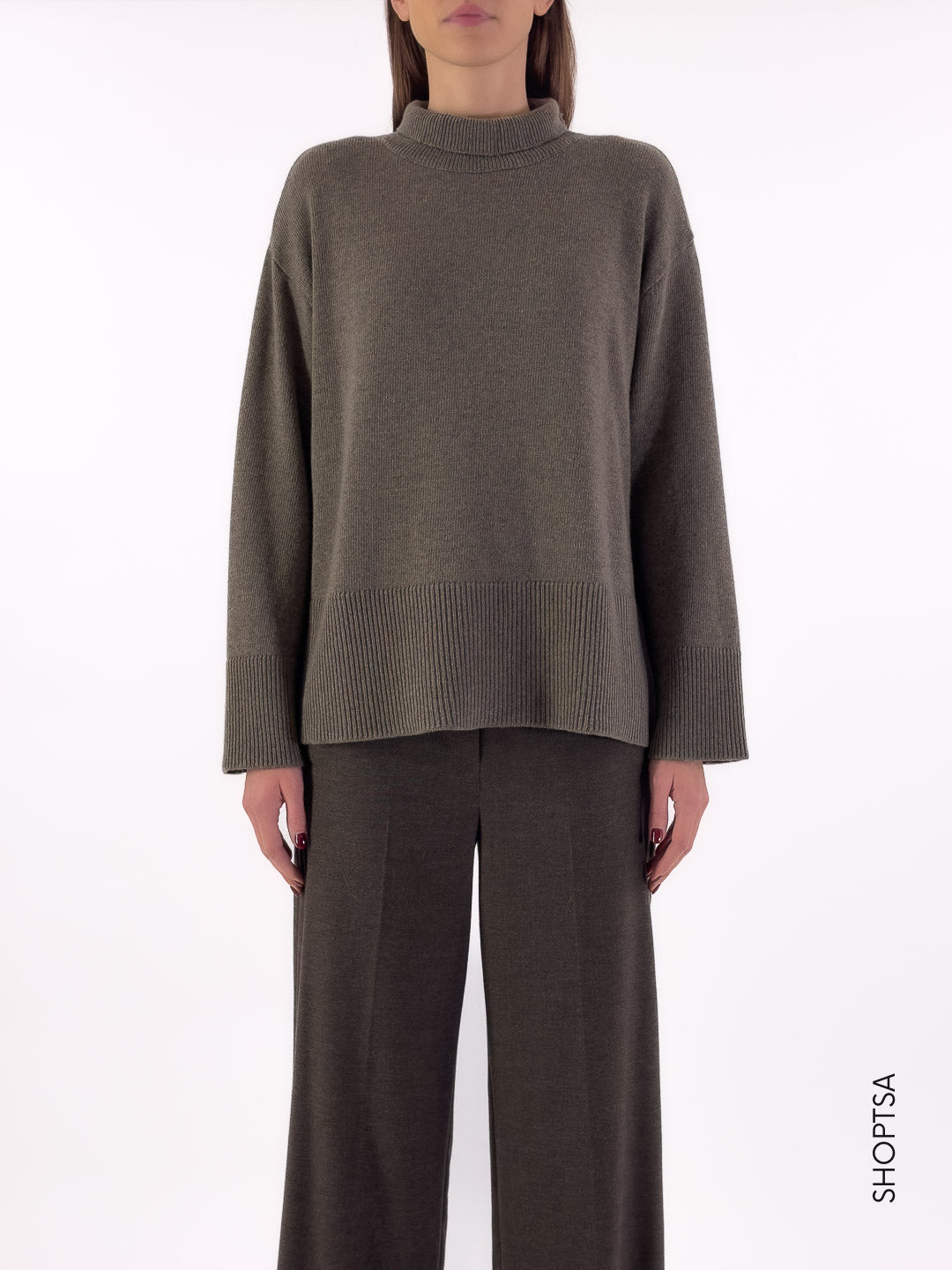 Dove gray turtleneck sweater 77251r - ViCOLO