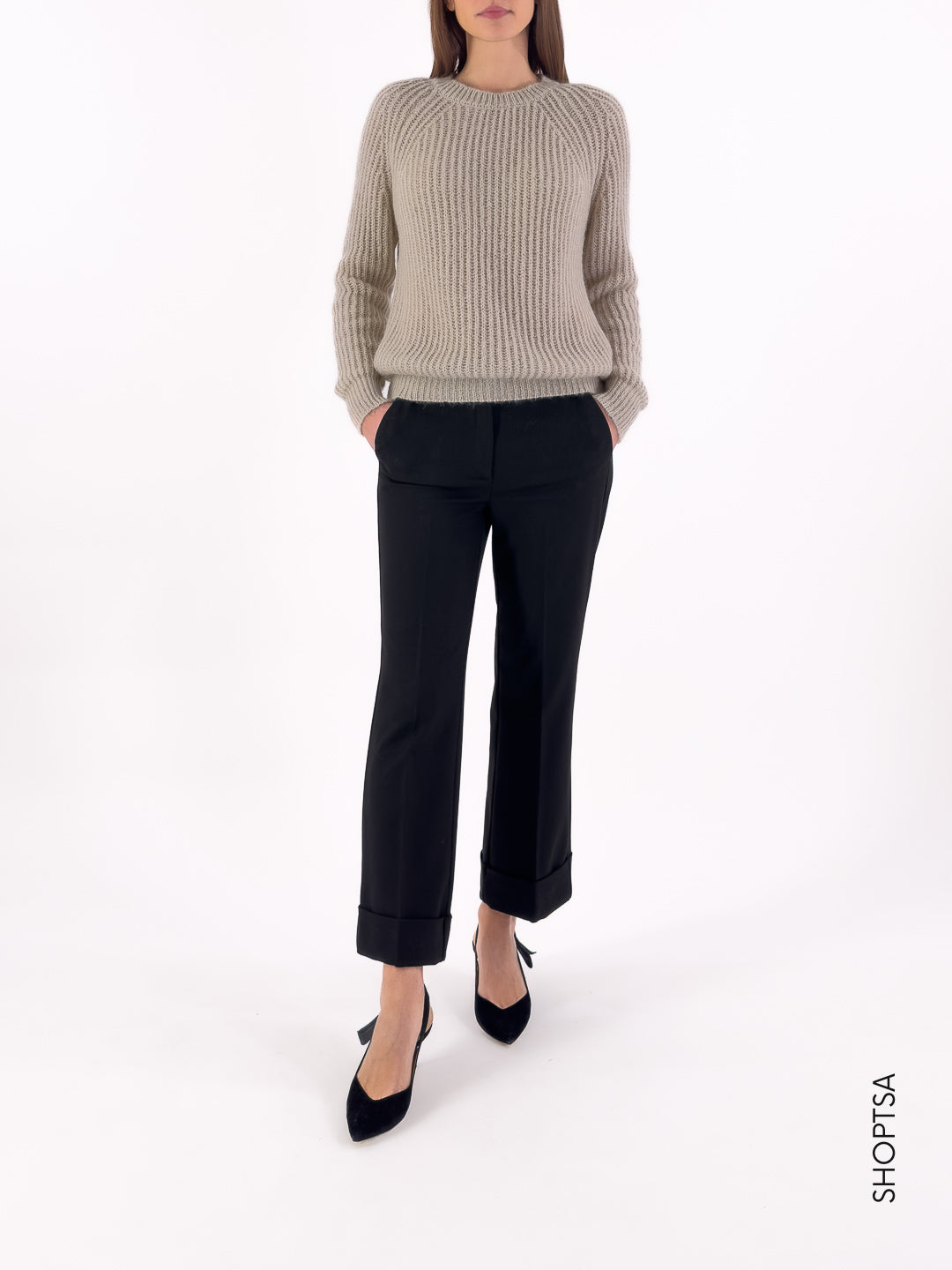 Maglione basico in lana 55021 - ViCOLO