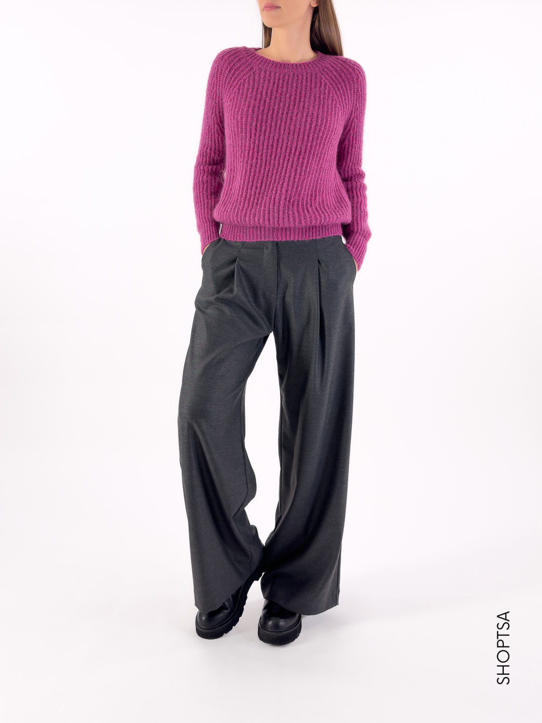 Maglione basico in lana 55021 - ViCOLO