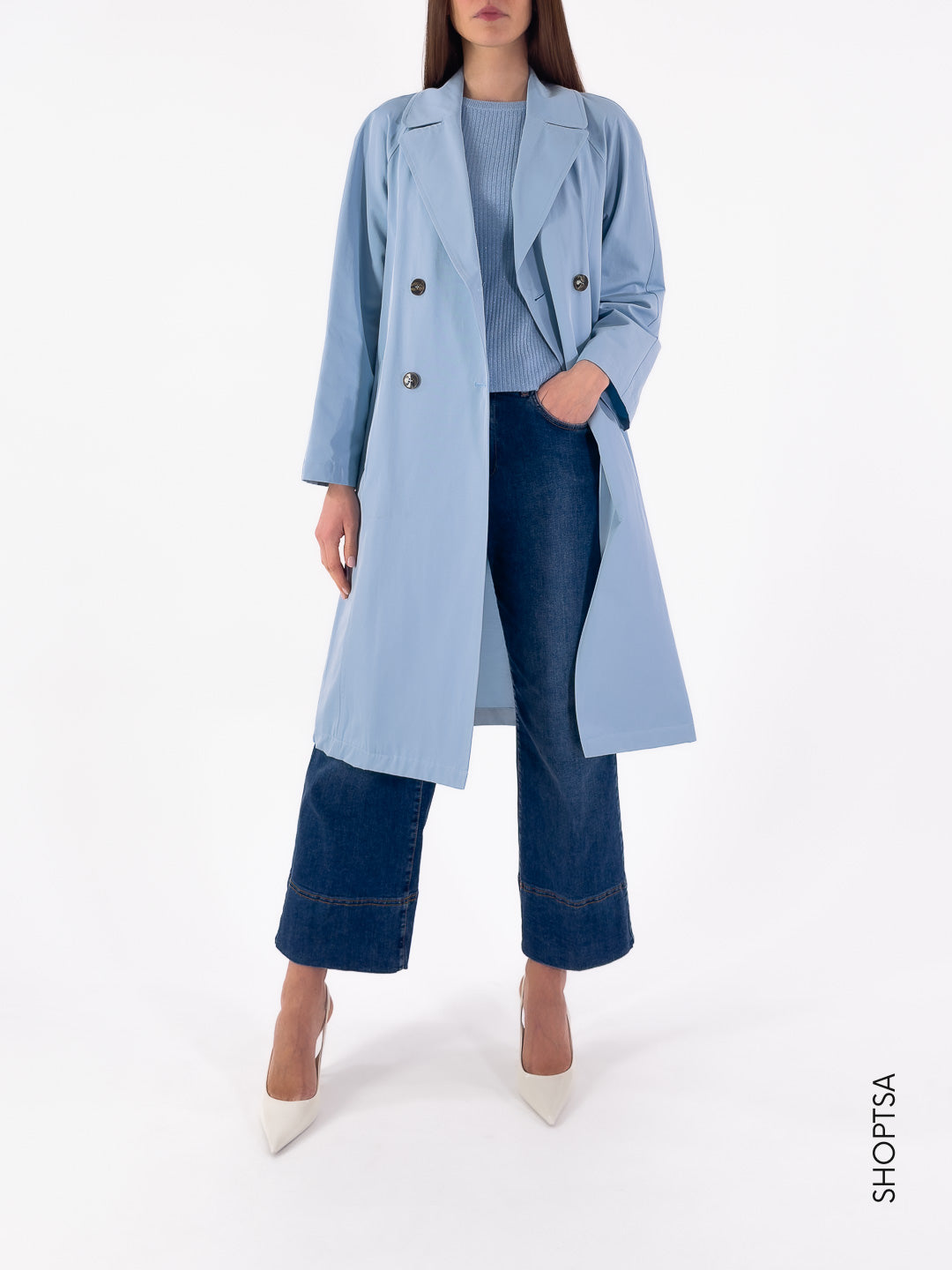 Wales double-breasted trench coat - EMME Marella