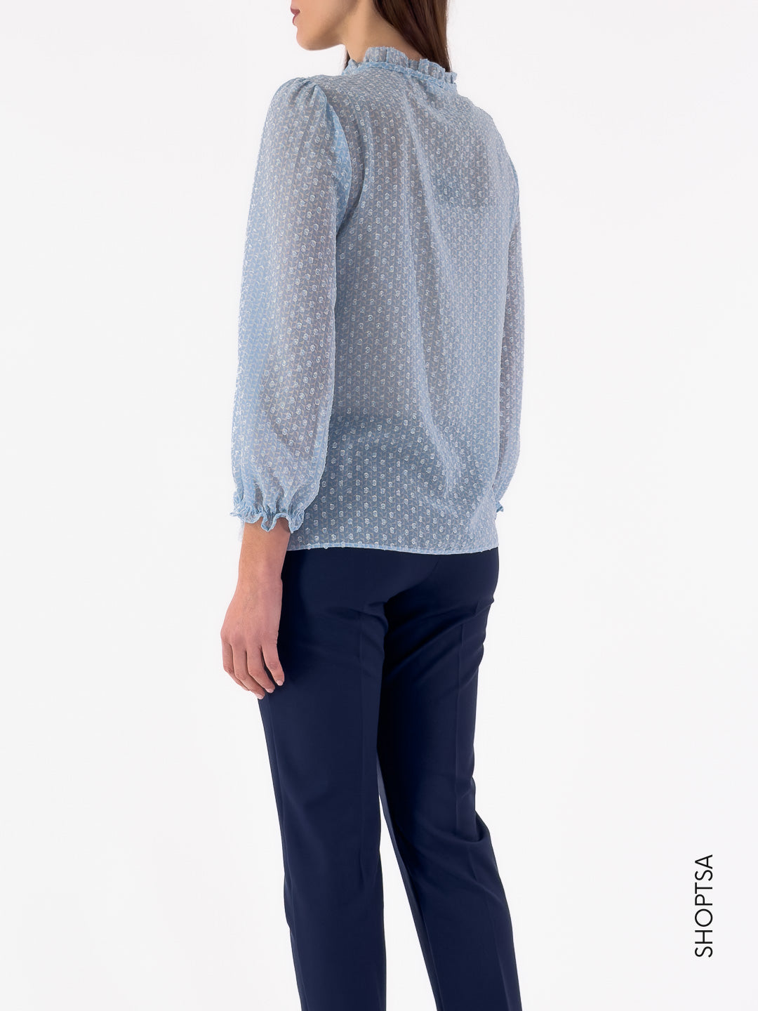 CALERNO - EMME Marella patterned plumetis shirt