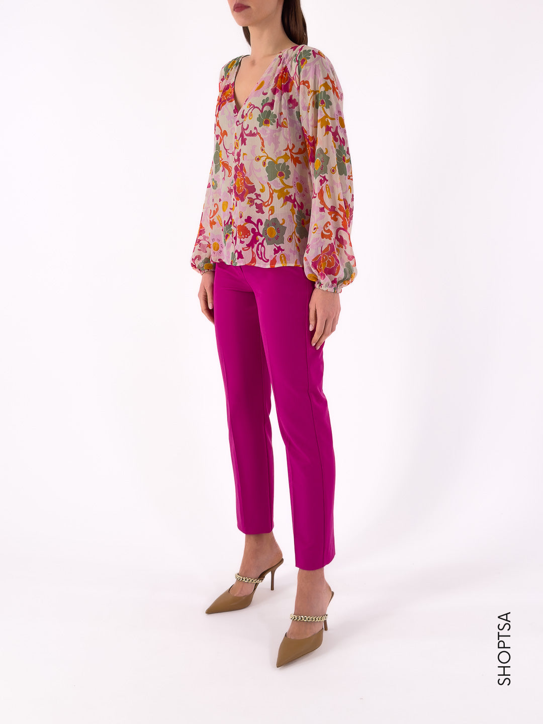 Blusa leggera fantasia fucsia LEO - EMME Marella - Emme Marella - shopTSa