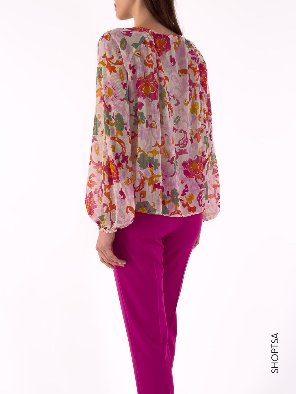 Blusa leggera fantasia fucsia LEO - EMME Marella - Emme Marella - shopTSa