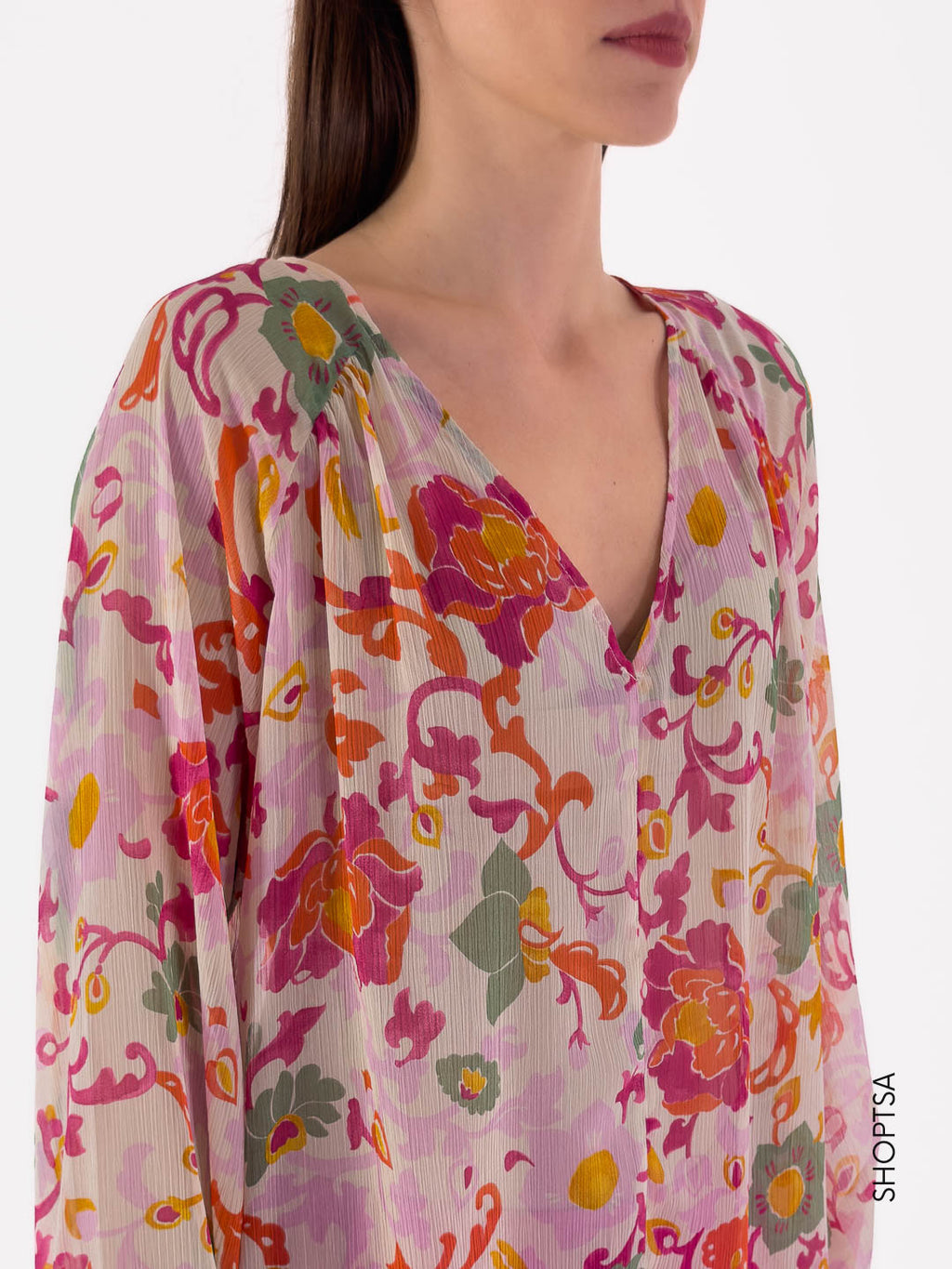 Blusa leggera fantasia fucsia LEO - EMME Marella - Emme Marella - shopTSa
