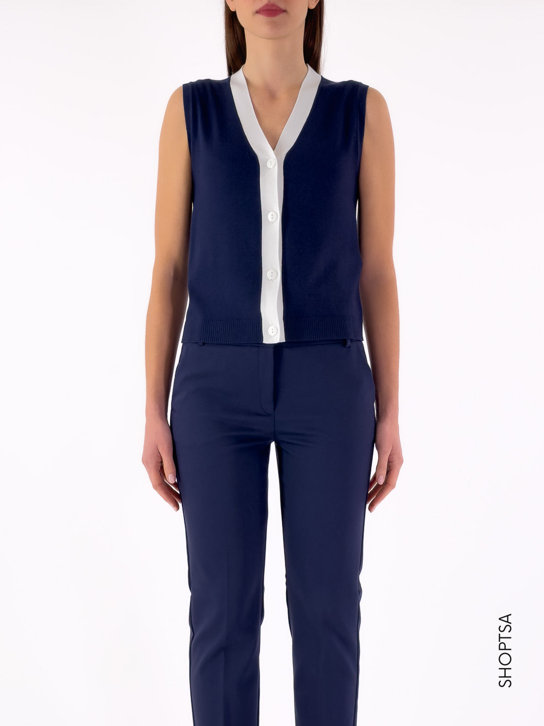 Gilet in filo blu JEREZ - EMME Marella