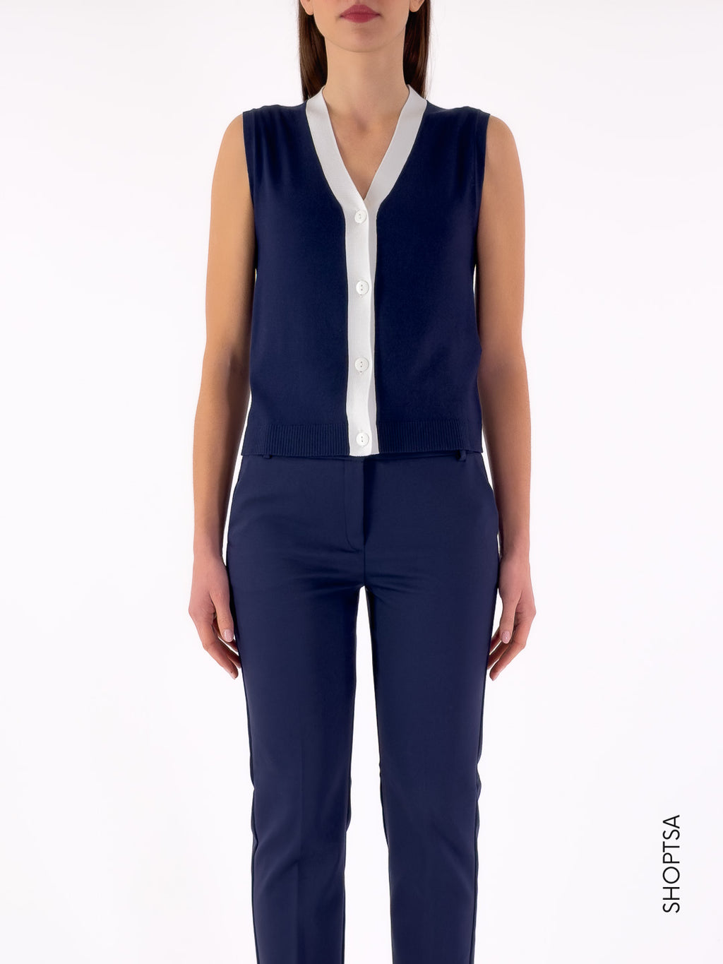 Gilet in filo blu JEREZ - EMME Marella - Emme Marella - shopTSa