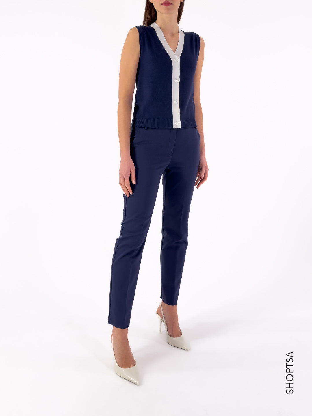 JEREZ blue thread vest - EMME Marella