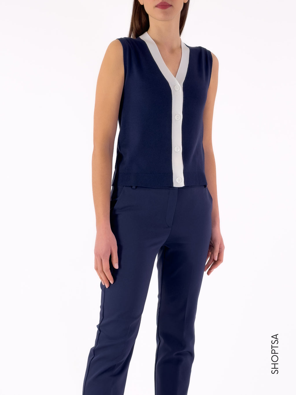 Gilet in filo blu JEREZ - EMME Marella - Emme Marella - shopTSa