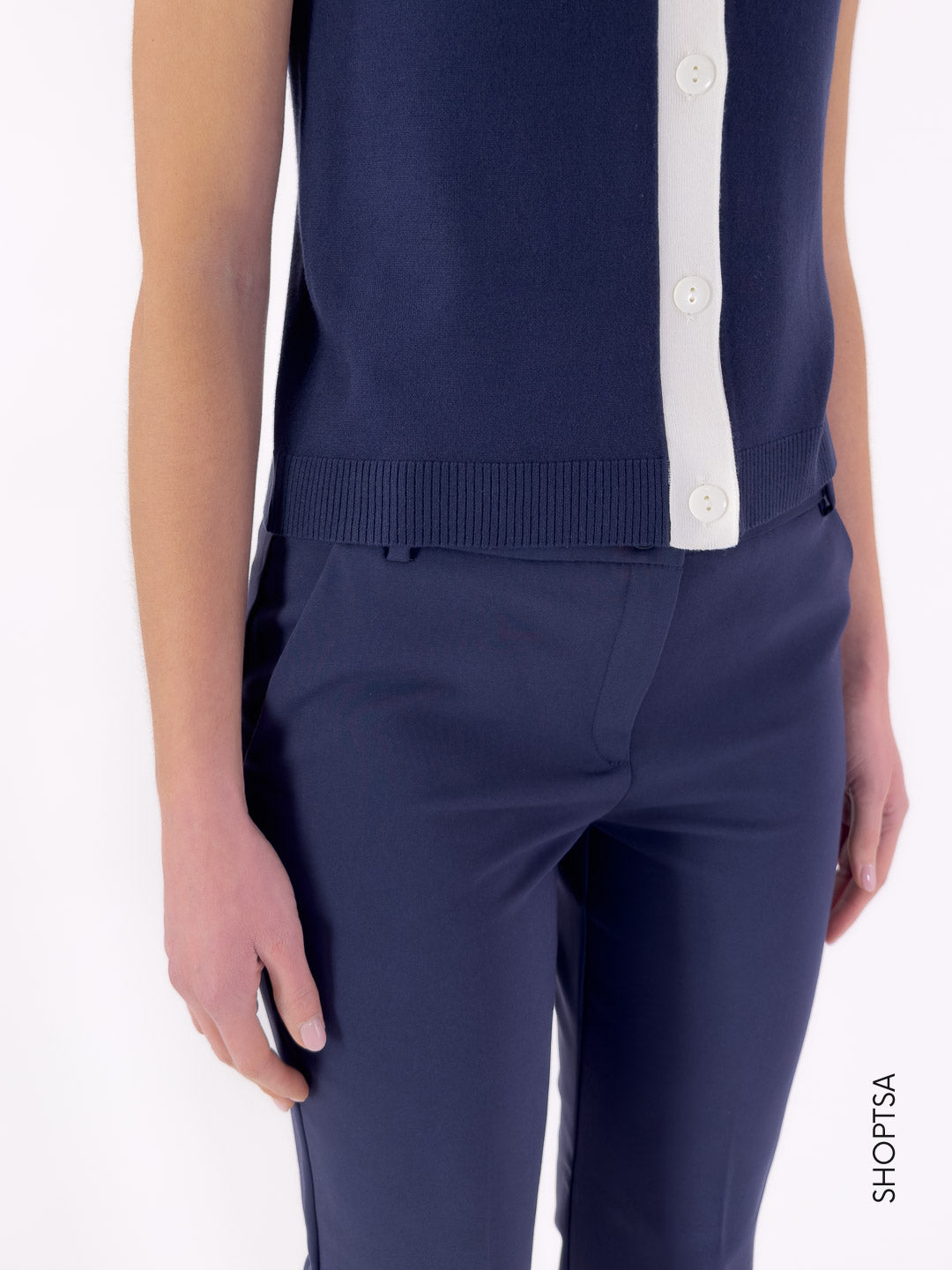 Gilet in filo blu JEREZ - EMME Marella - Emme Marella - shopTSa