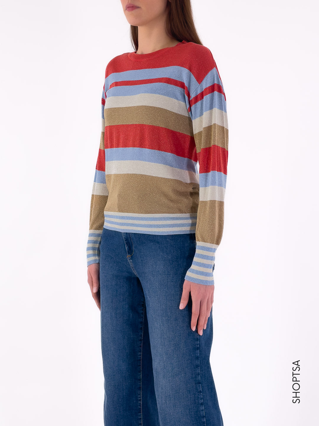 ENEIDE lurex striped sweater - EMME Marella