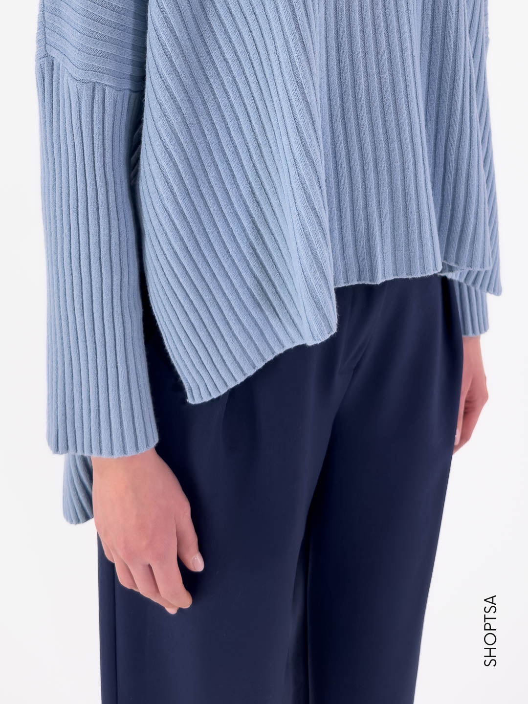 Ribbed length sweater - ViCOLO