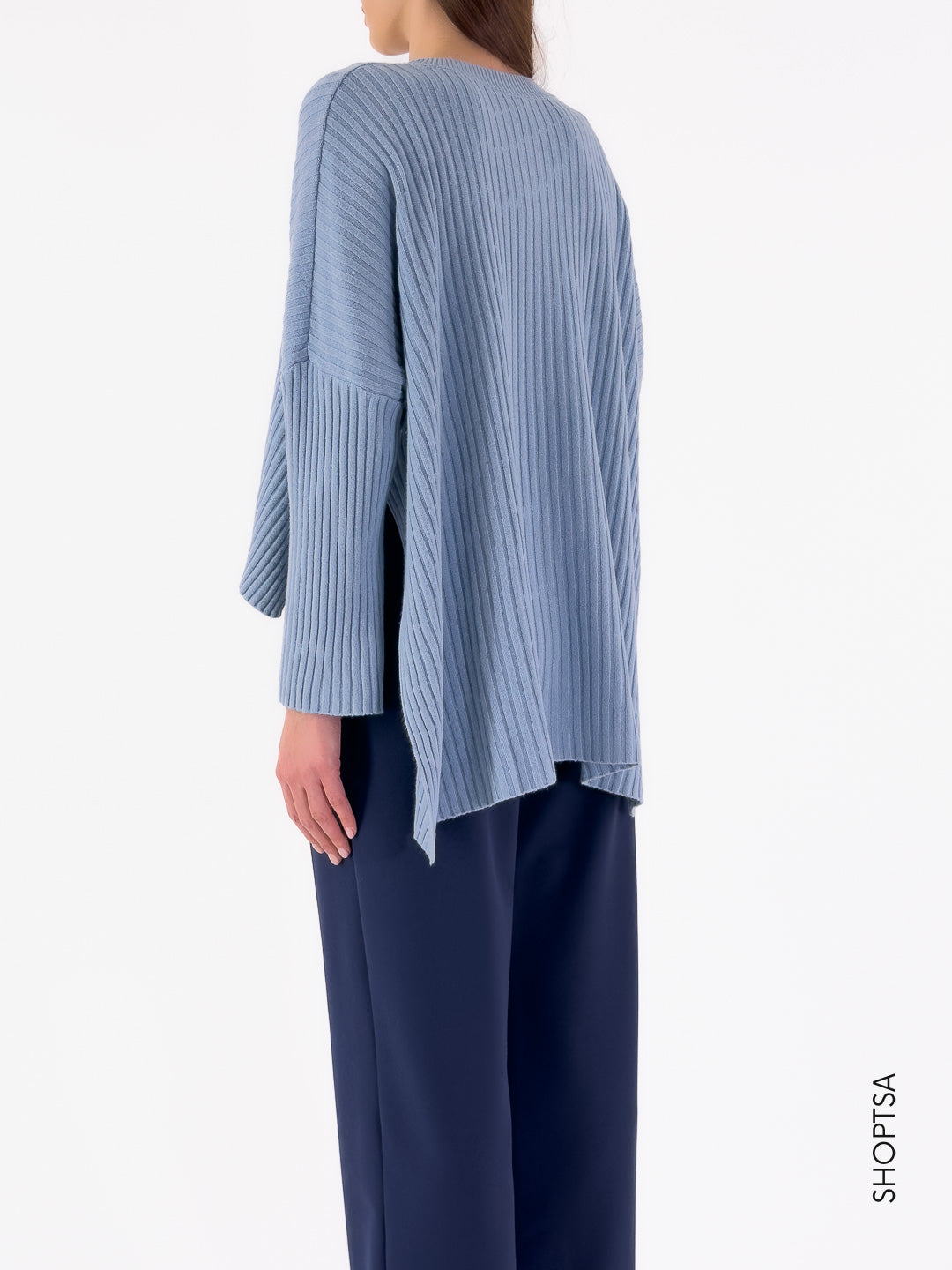 Ribbed length sweater - ViCOLO