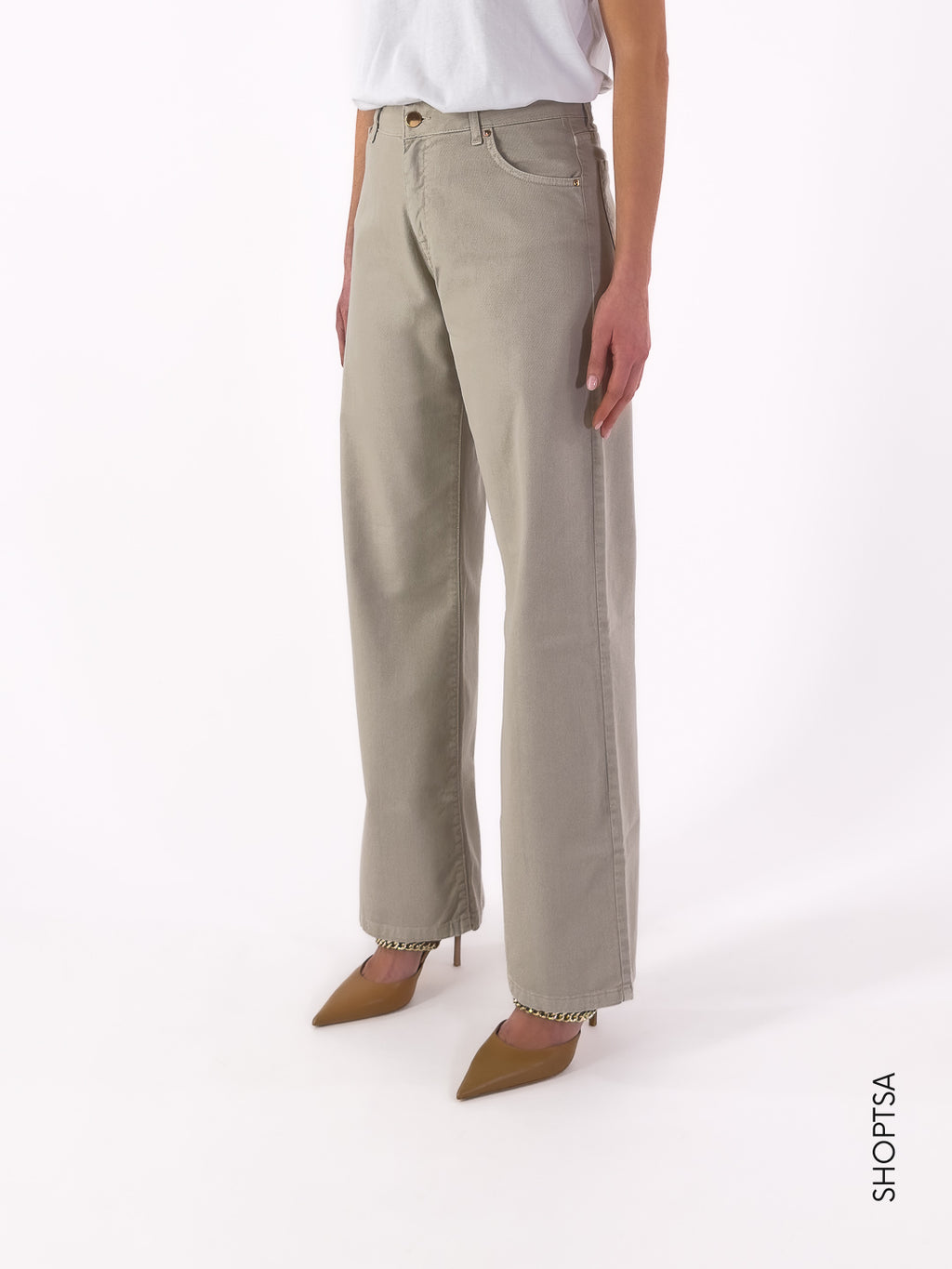 Pantalone in denim fit palazzo