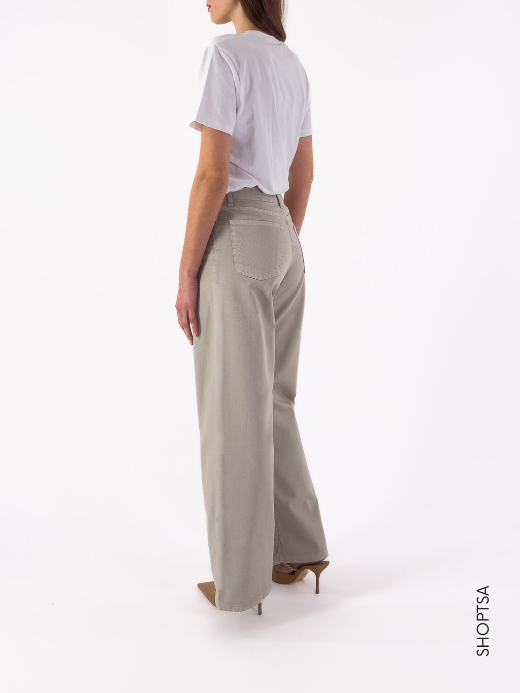 Pantalone in denim fit palazzo