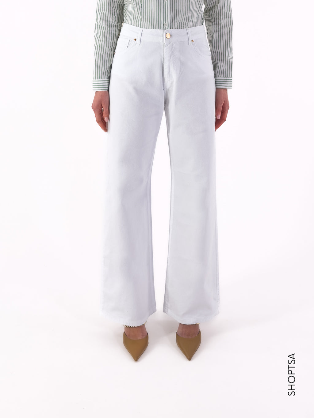Pantalone in denim fit palazzo